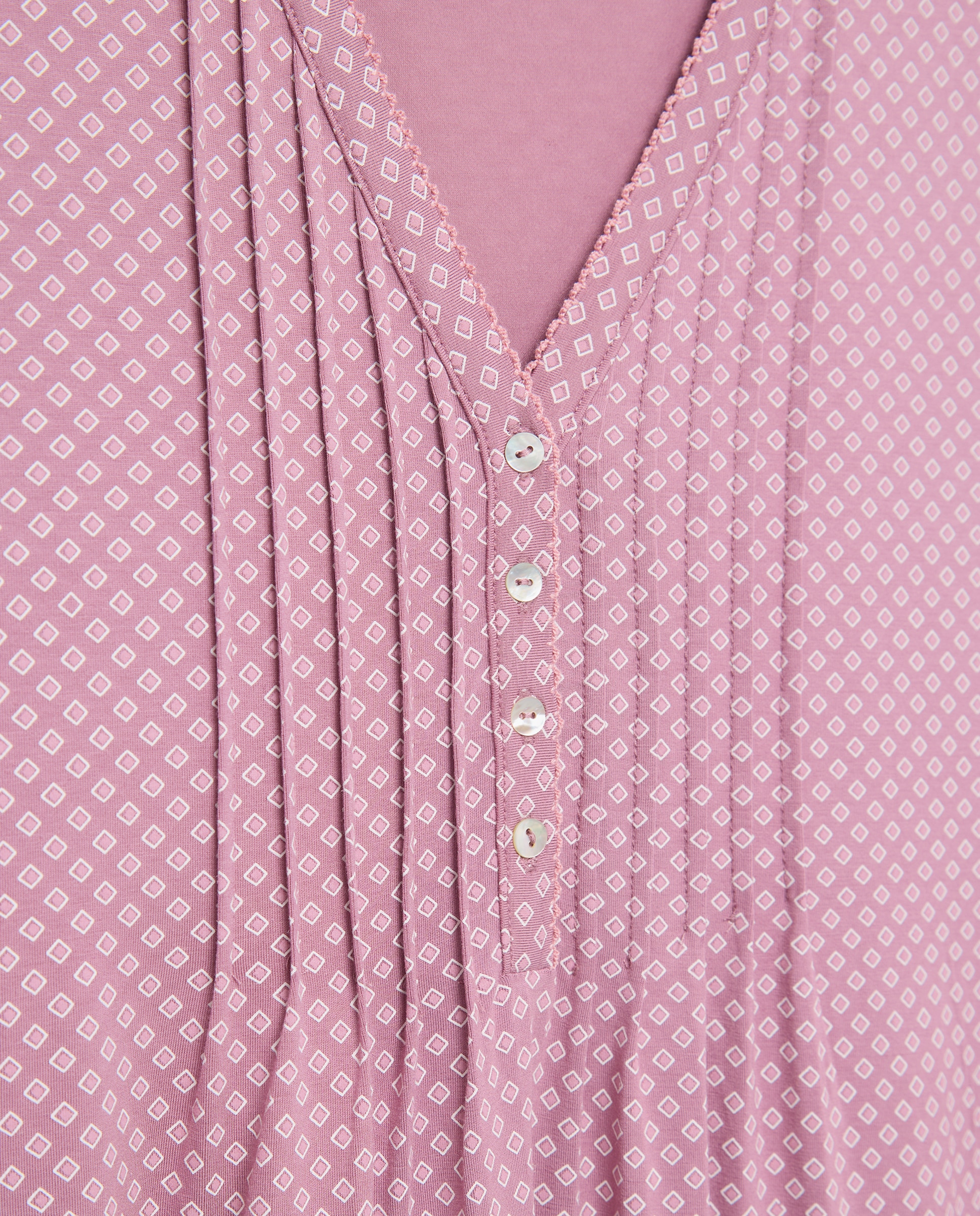 Camisa de Dormir com Carcela Rosa-2