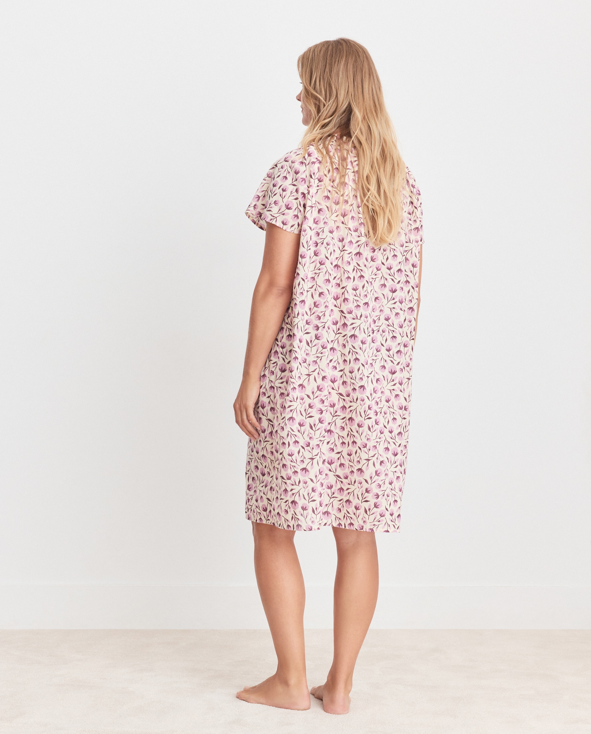 Camisa de Dormir Estampada Branco-3