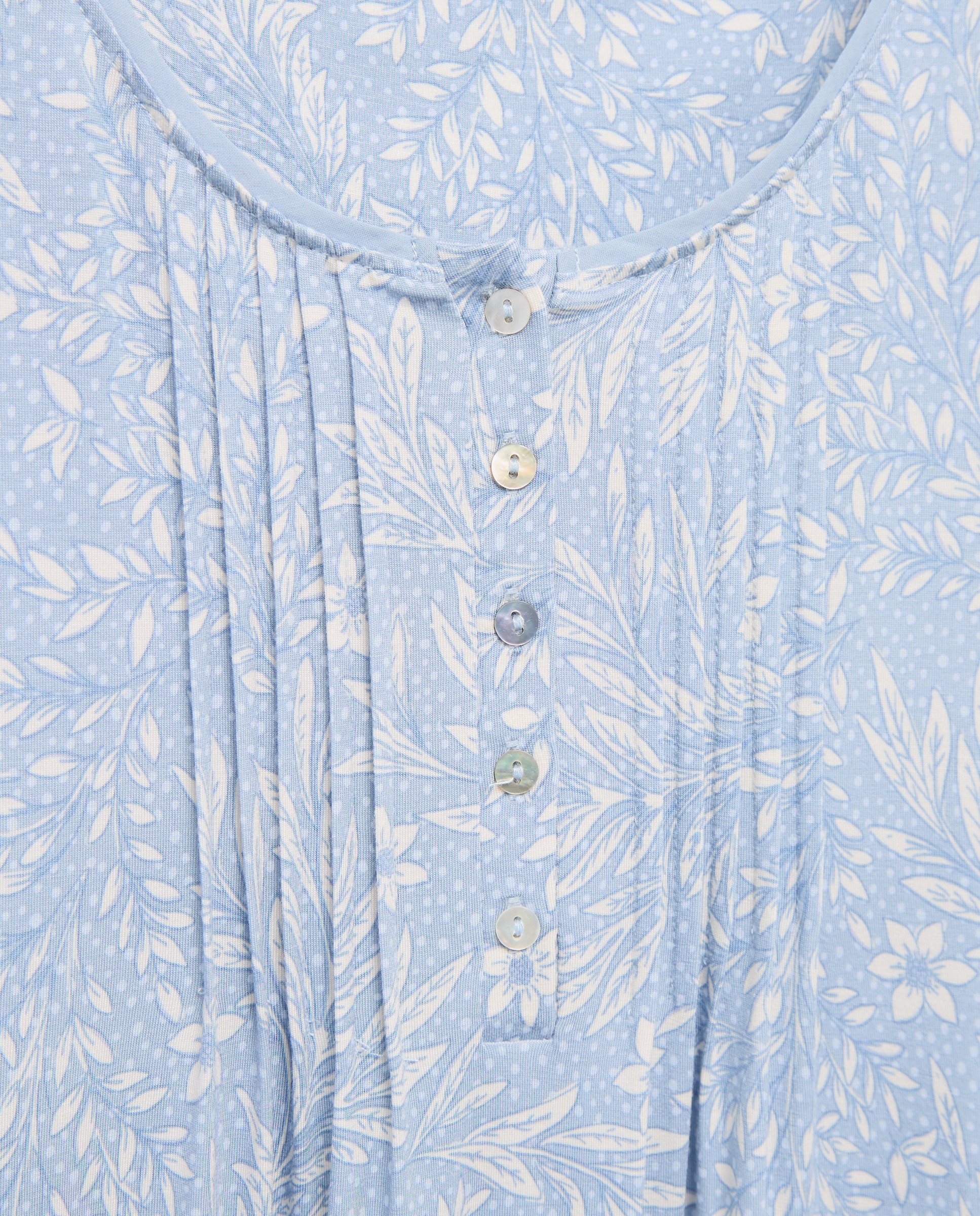 Camisa de Dormir com Carcela Azul-5