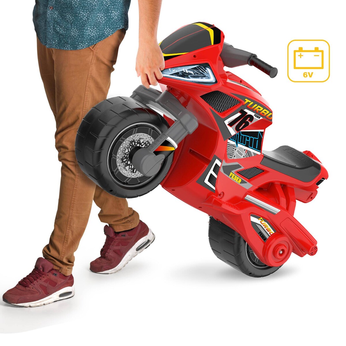 Moto de juguete bebé infantil Motofeber Turbo Hybrid 6V · Feber