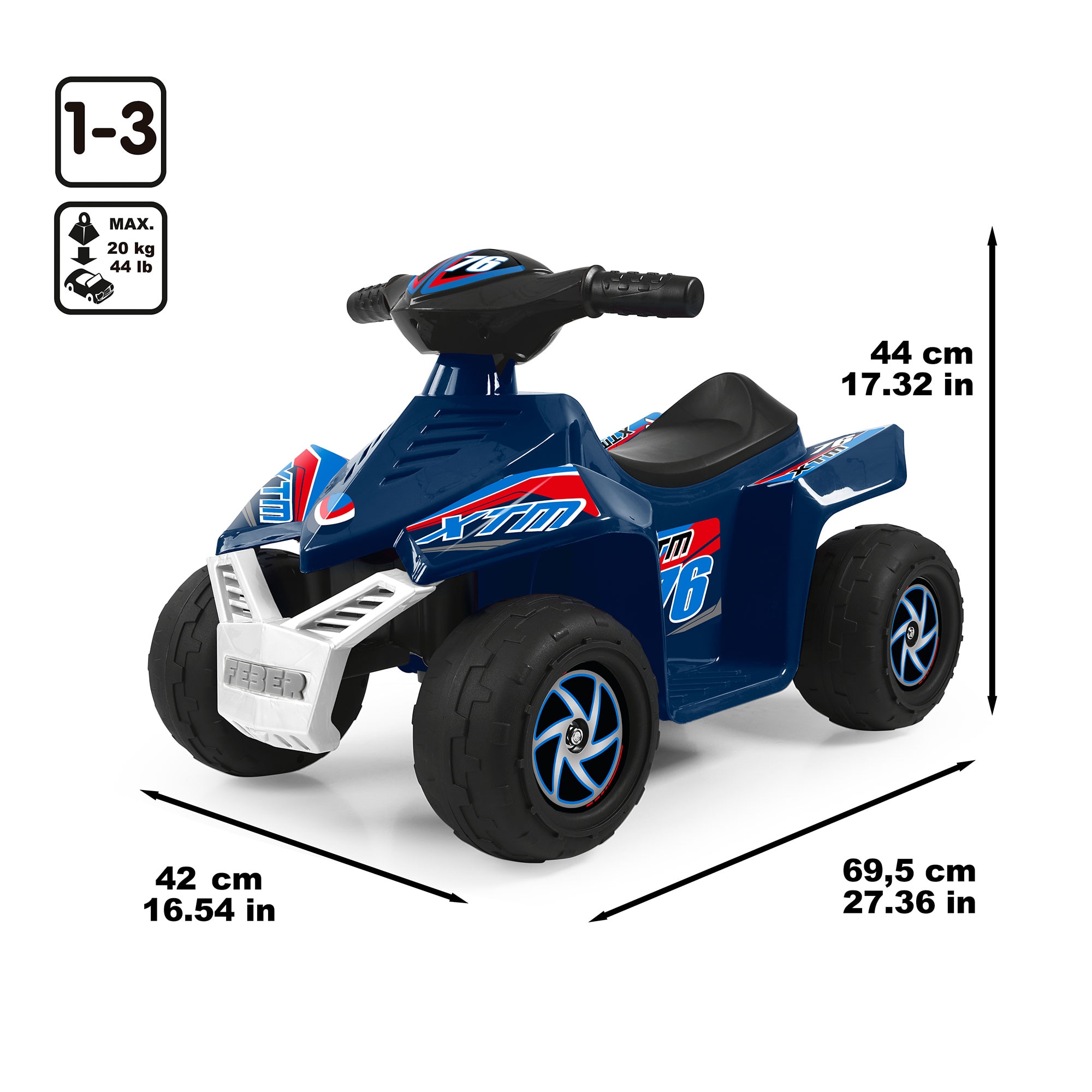 Quad Racy Azul Oscuro Feber 3