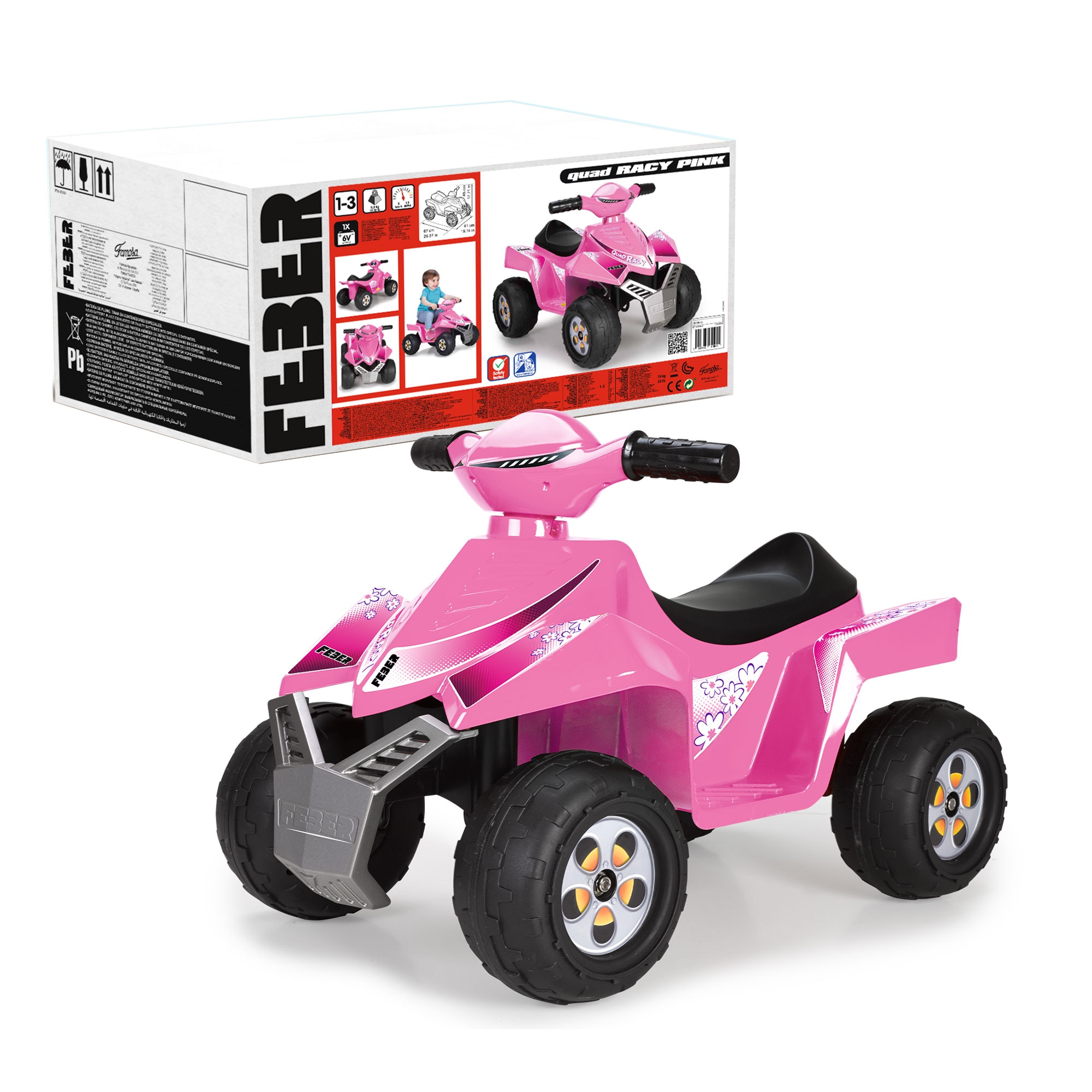 Quad Racy Pink 6V Ce Feber Famosa 2
