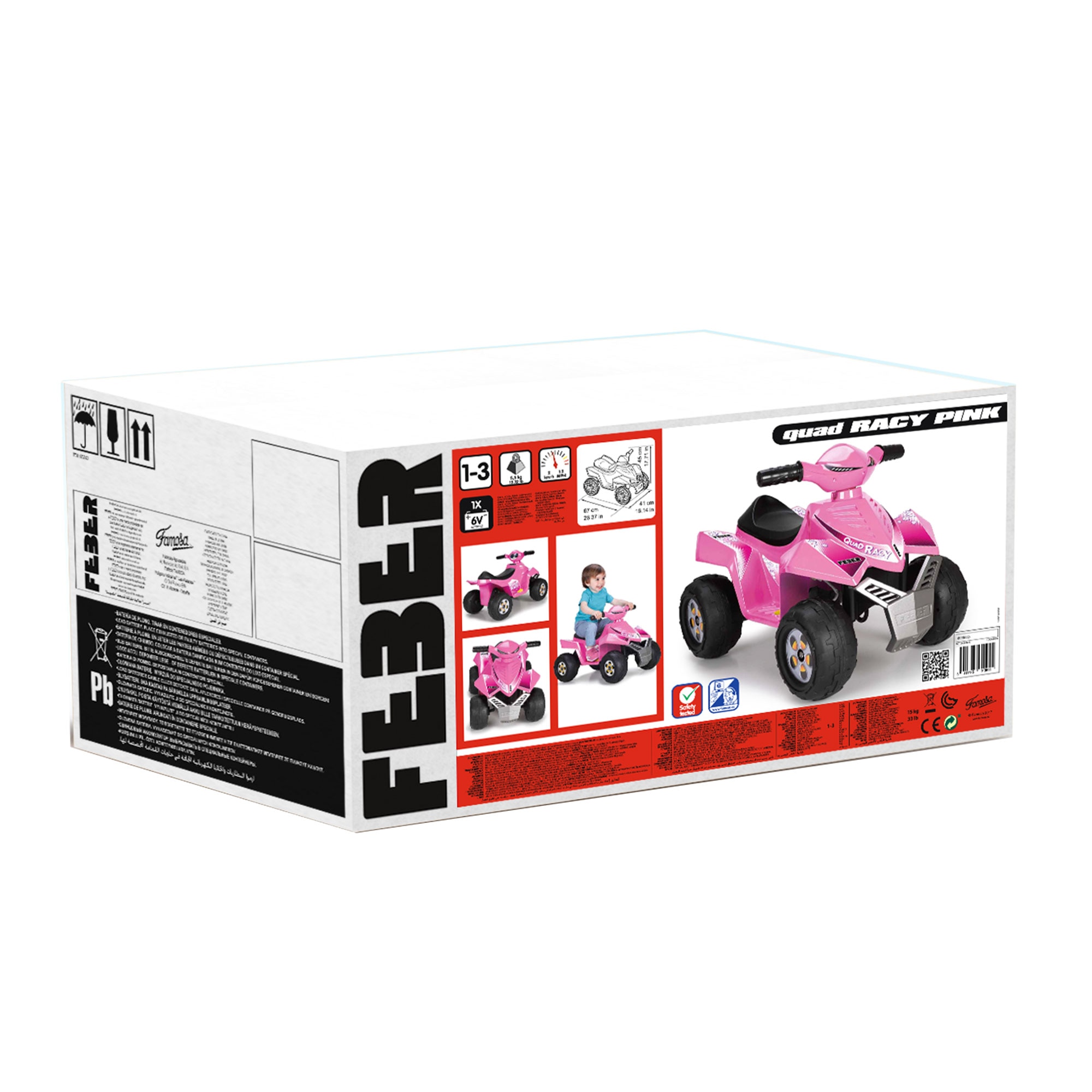 Quad Racy Pink 6V Ce Feber Famosa 3