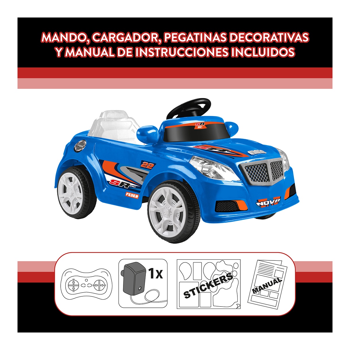 Coche Twinkle Car R/C 12V Azul Feber 6