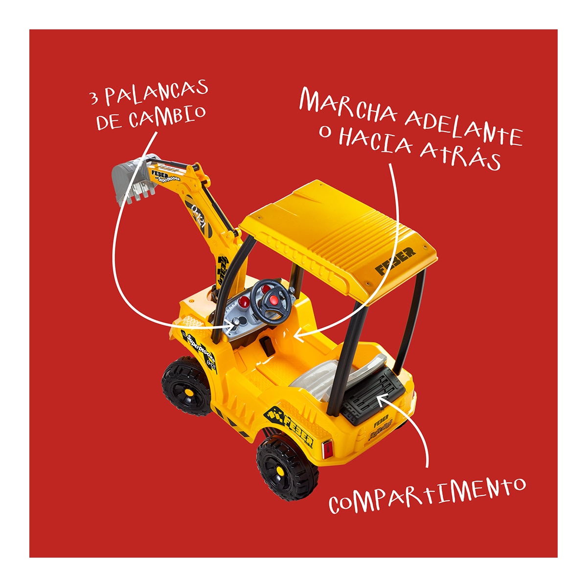 Excavadora eléctrica Super Digger 12V LT Feber 9