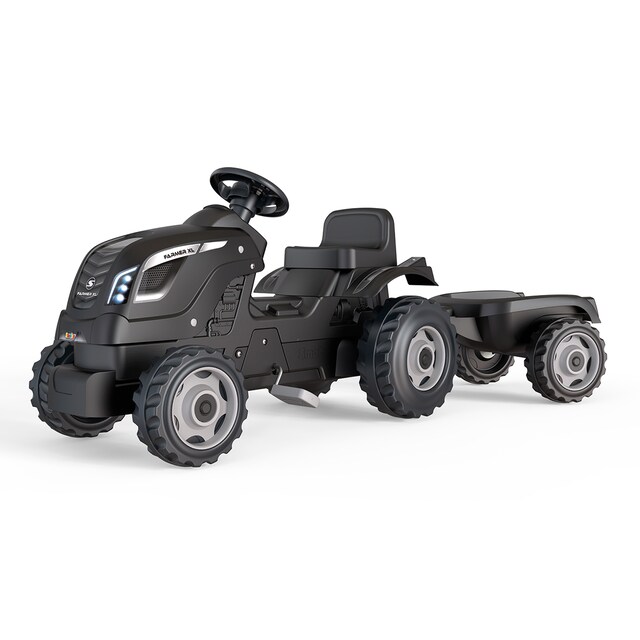 Tractor Farmer XL Negro con Remolque Smoby