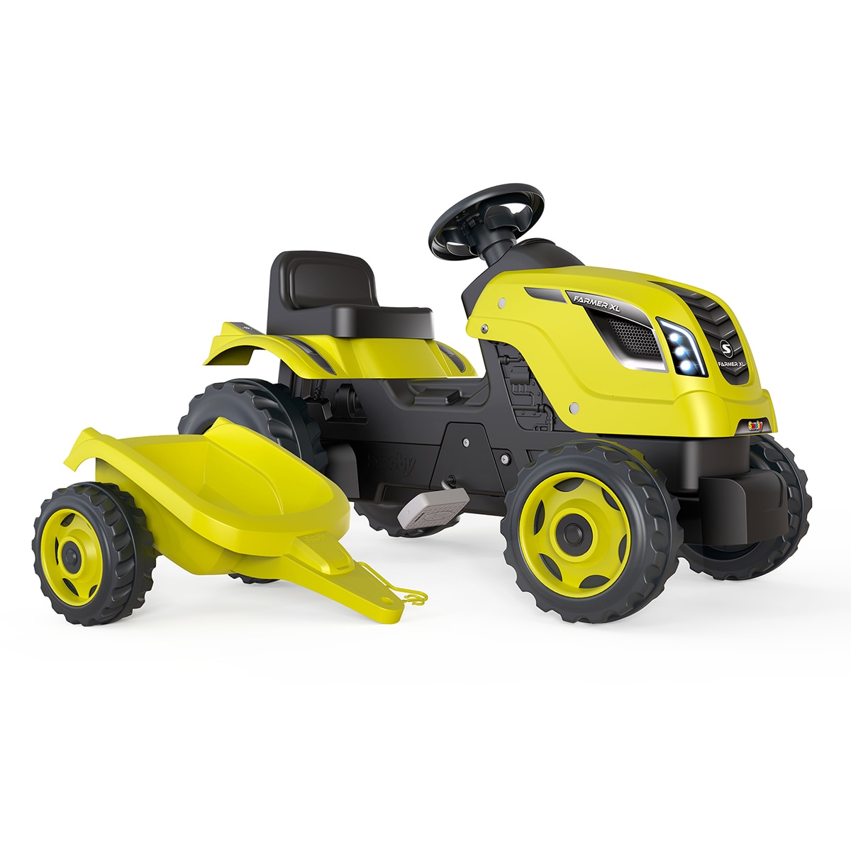 Tractor Farmer XL Verde con Remolque Smoby 2