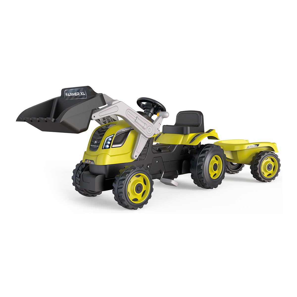 Smoby – Tractor Farmer Max Verde con Remolque Smoby.