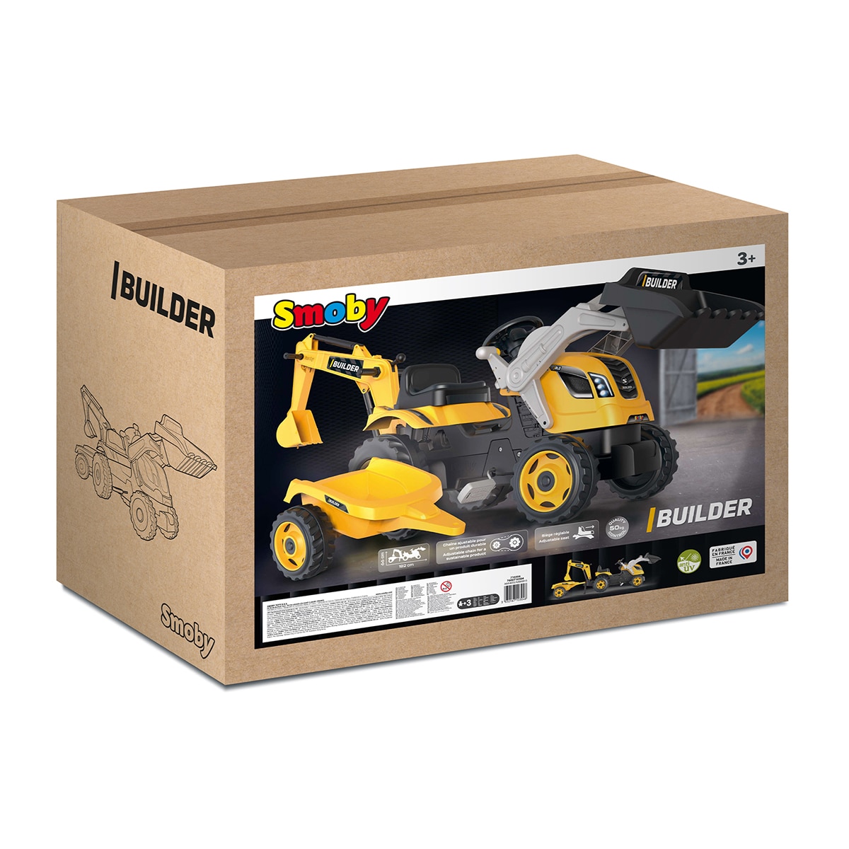 Tractor Builder Max con Remolque Smoby 9