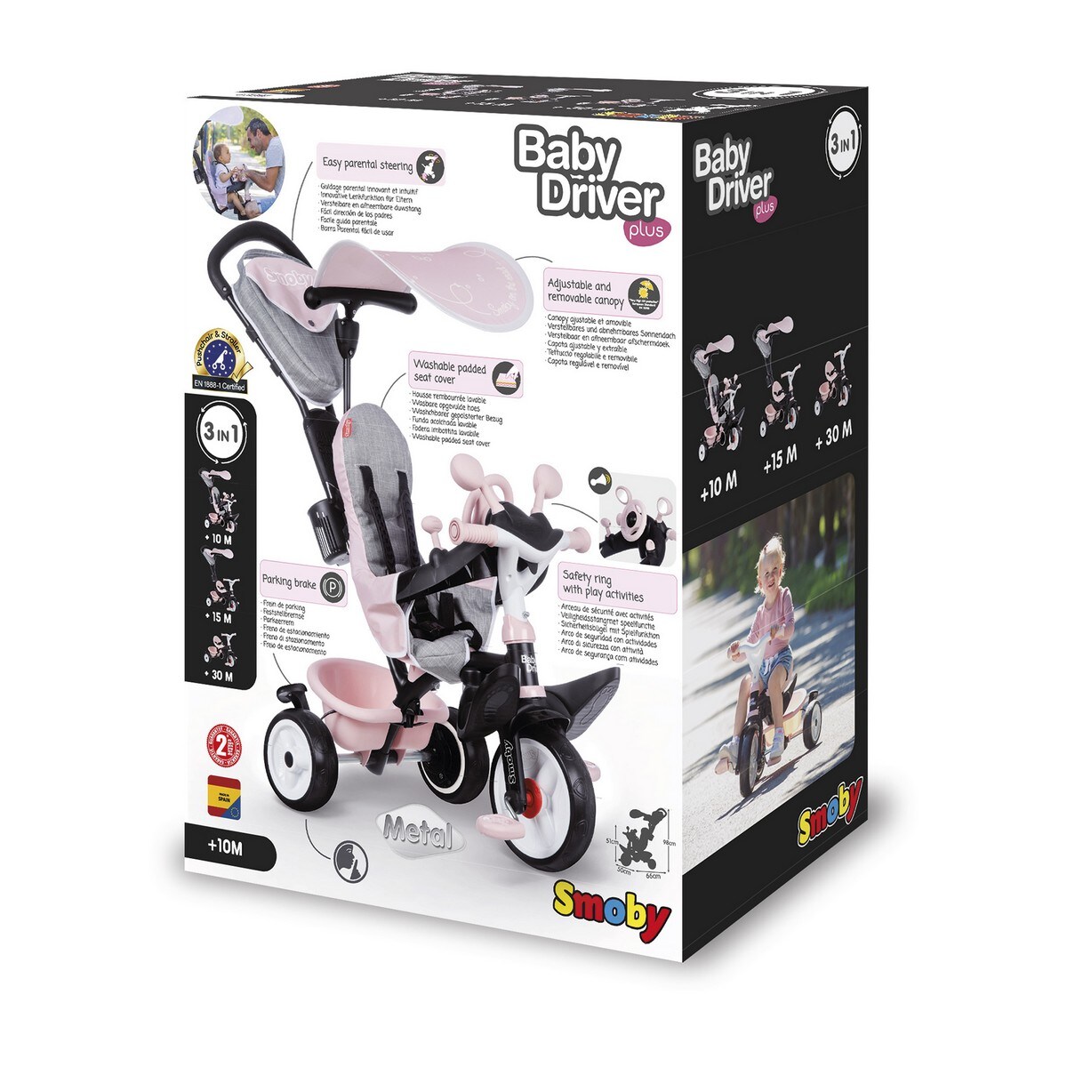 Triciclo Baby Drive Confort Rosa · Smoby · El Corte Inglés