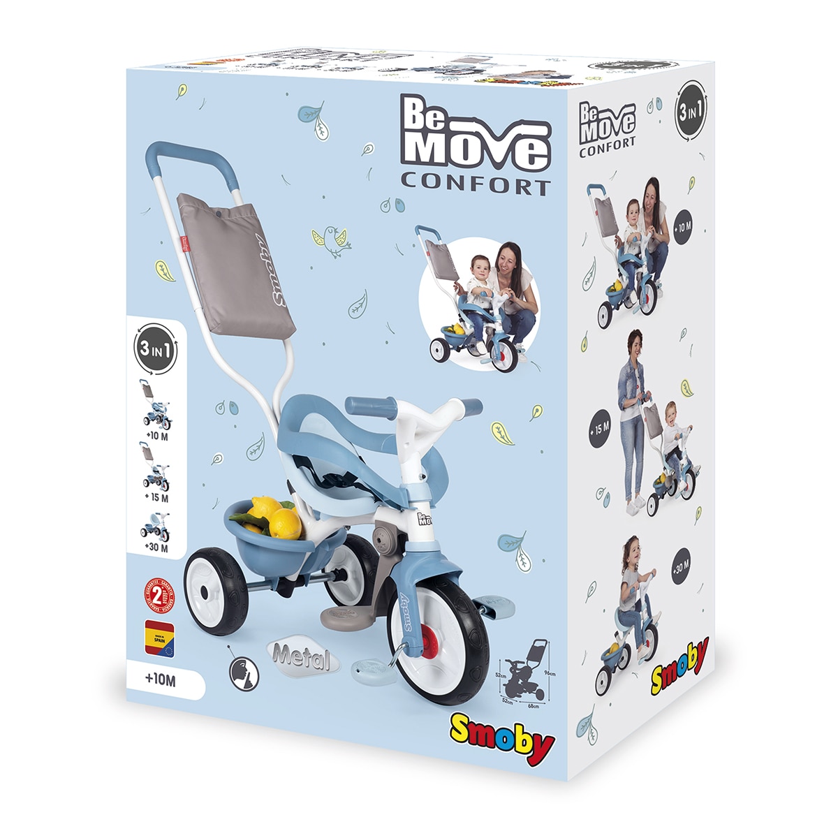 Triciclo Be Move Comfort Azul Smoby 13