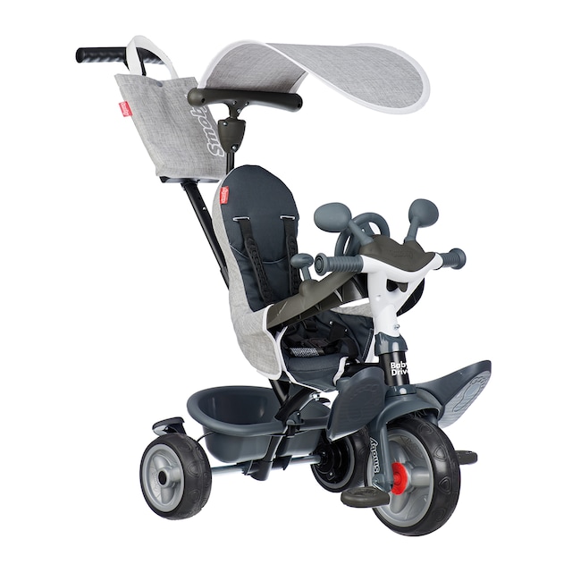 Imagen 0 de Triciclo Baby Driver Confort Gris progresivo 3 en 1 que combina seguridad, comodidad y diversión. Smoby