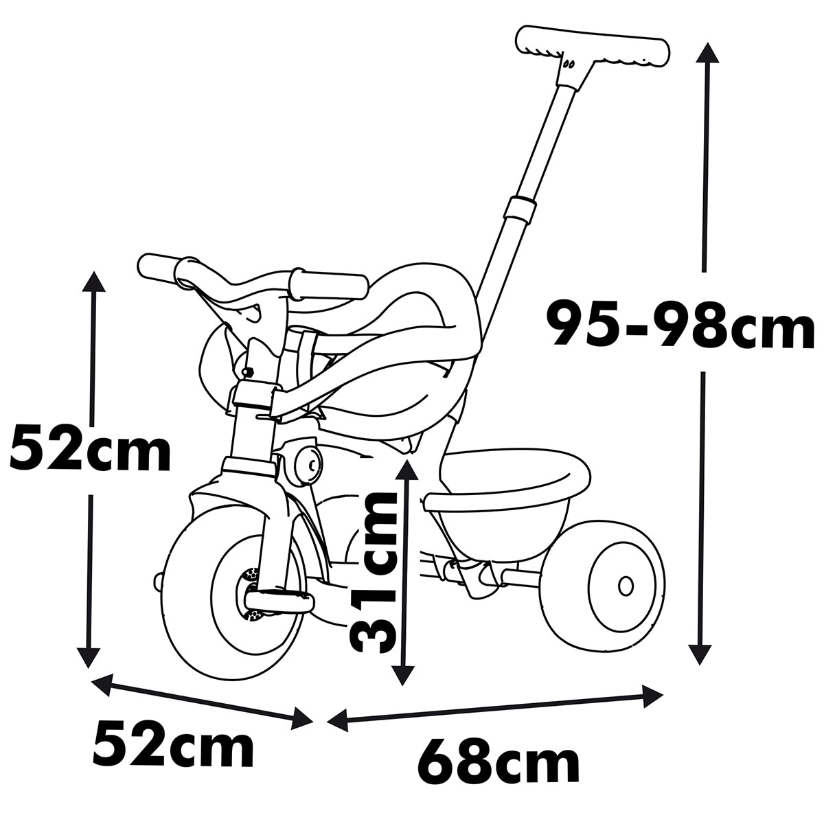 Triciclo progresivo 3 en 1 Smoby 7
