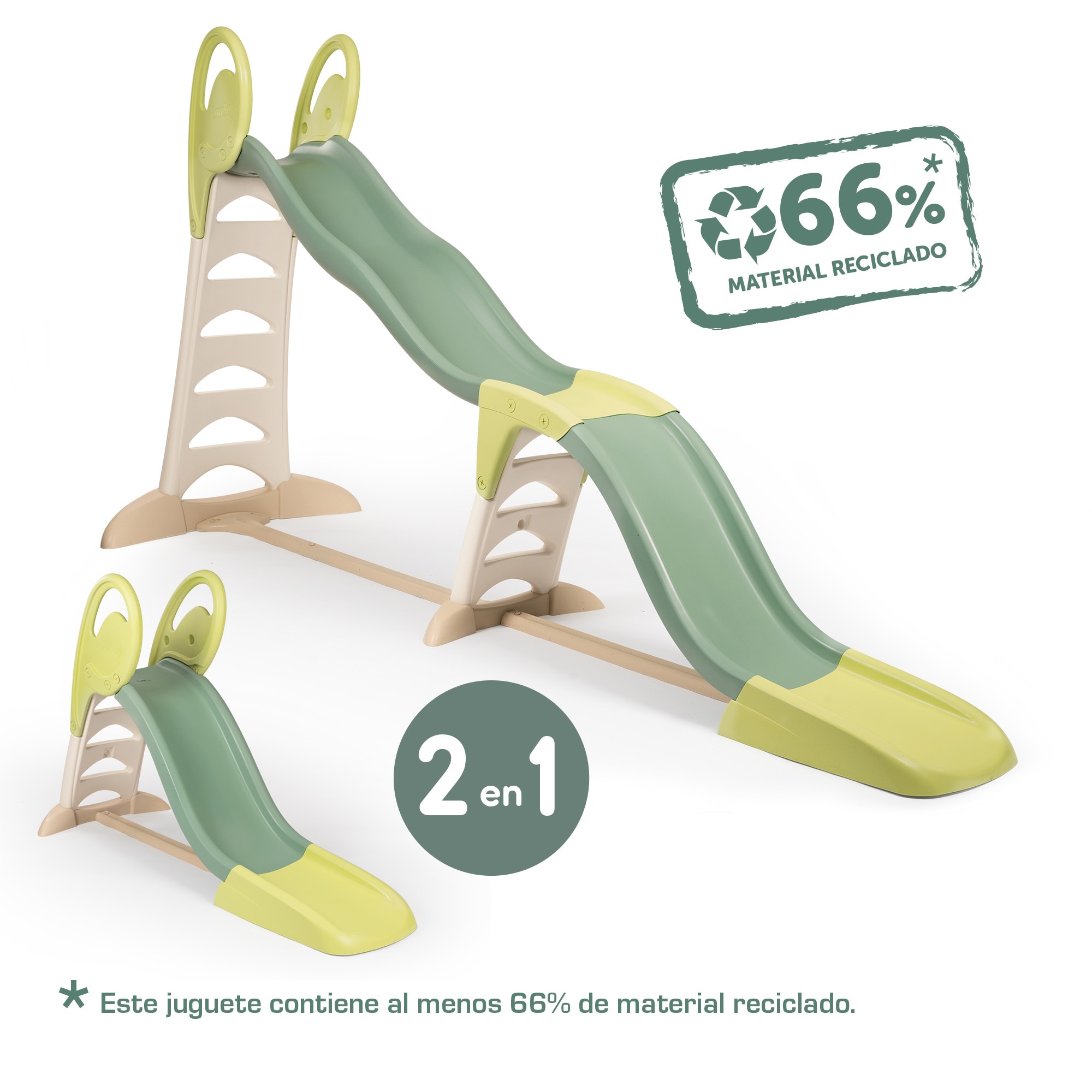 Tobogan super megagliss. Con rampa de triple onda, simple para los más pequeños y tobogán de triple onda para niños más mayores. Smoby Life 2