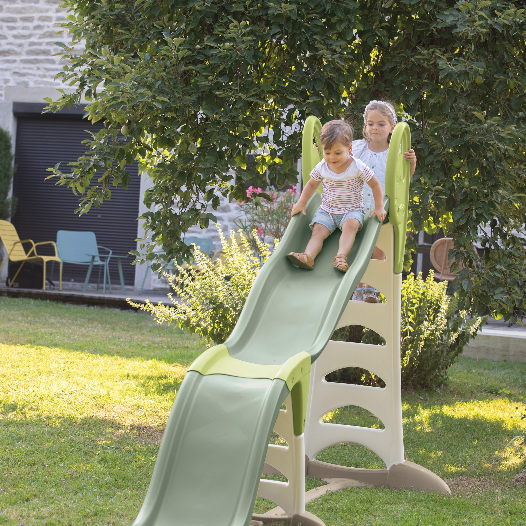 Tobogan super megagliss. Con rampa de triple onda, simple para los más pequeños y tobogán de triple onda para niños más mayores. Smoby Life 4
