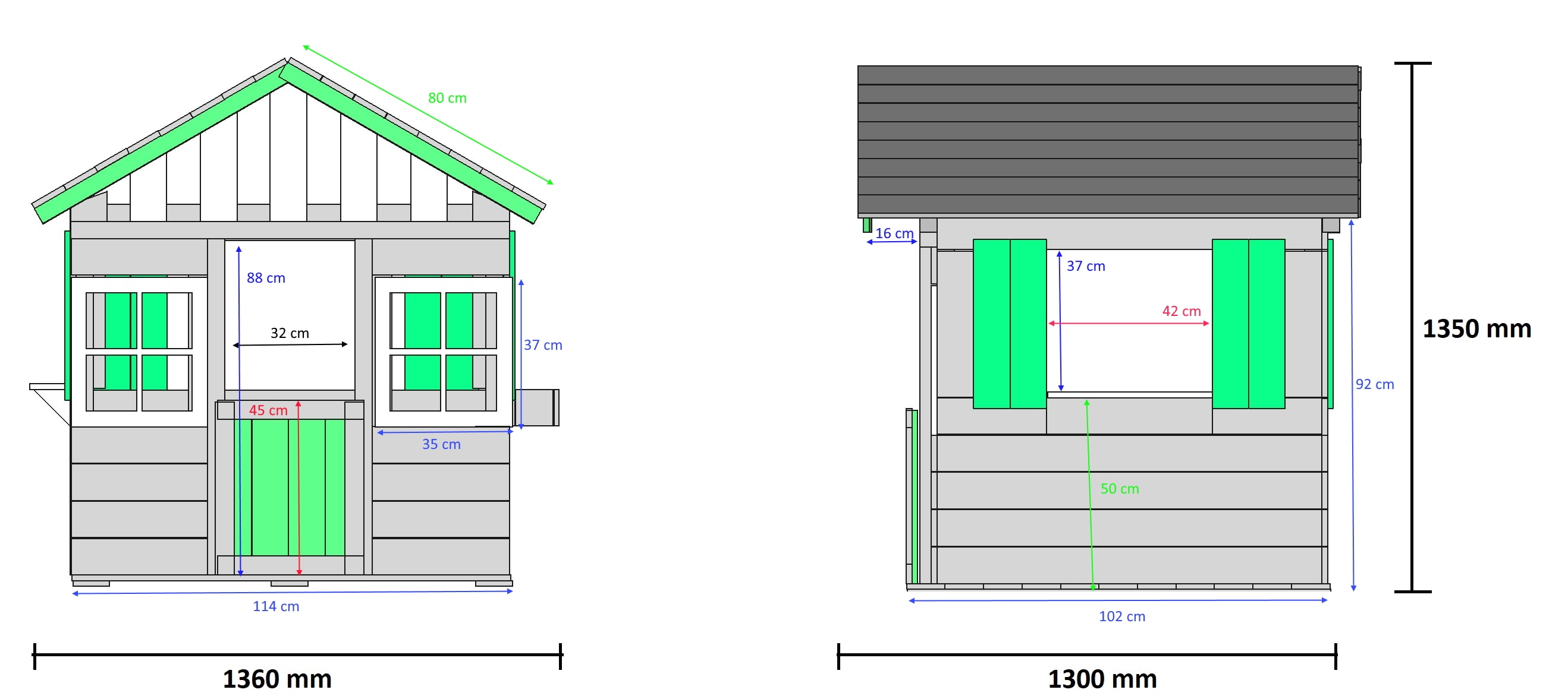 Casita Masgames Lollipop verde Madera 3