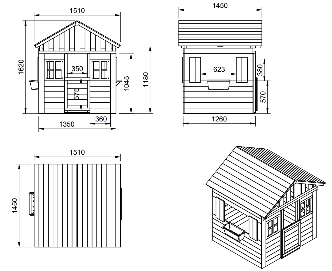 Casita masgames Lollipop verde XL Madera 8