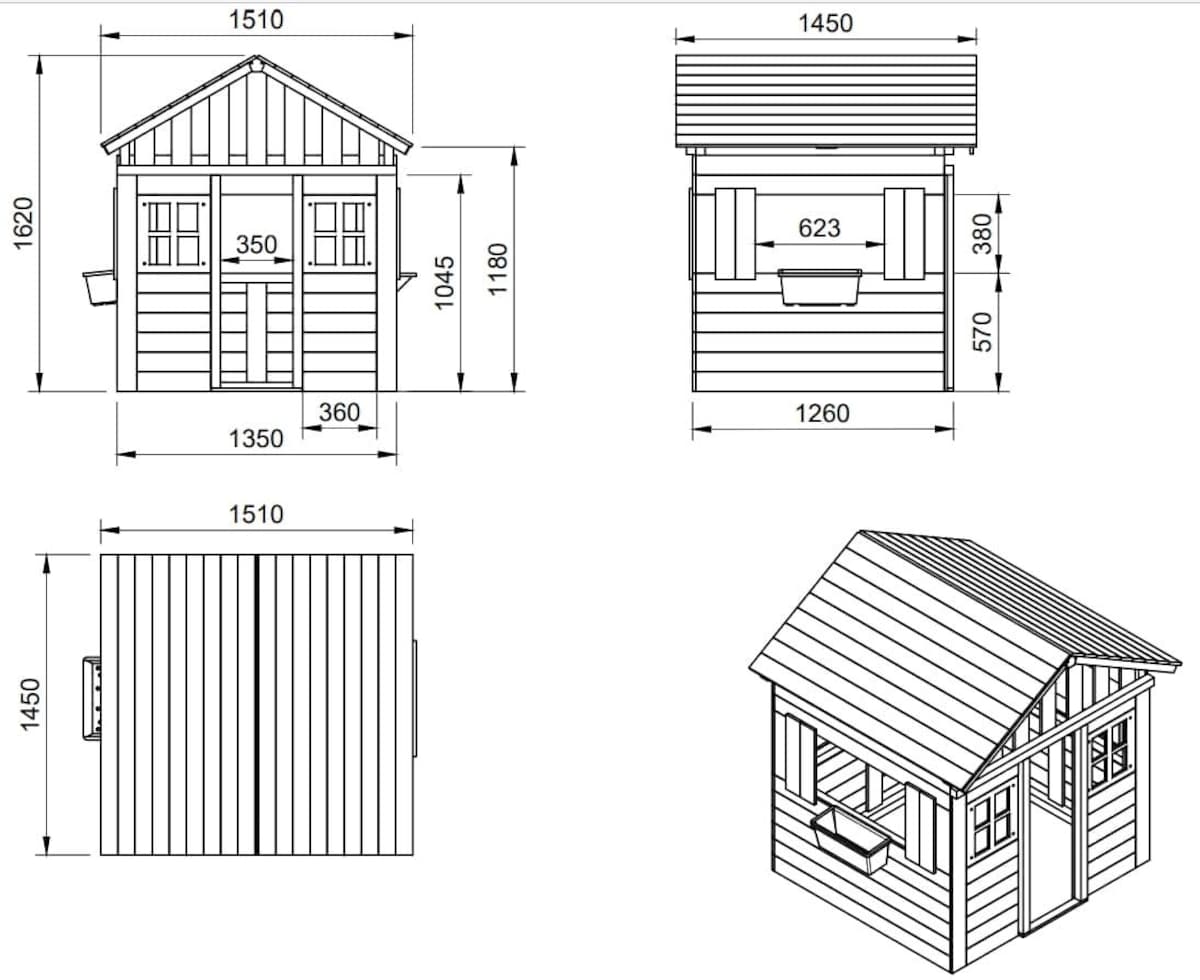 Casita infantil Lollipop XL Horeca Verde Masgames 7