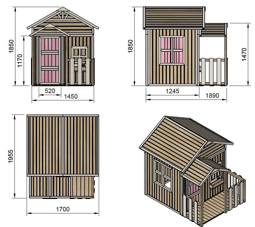 Casita infantil Olden madera panelada Masgames 6
