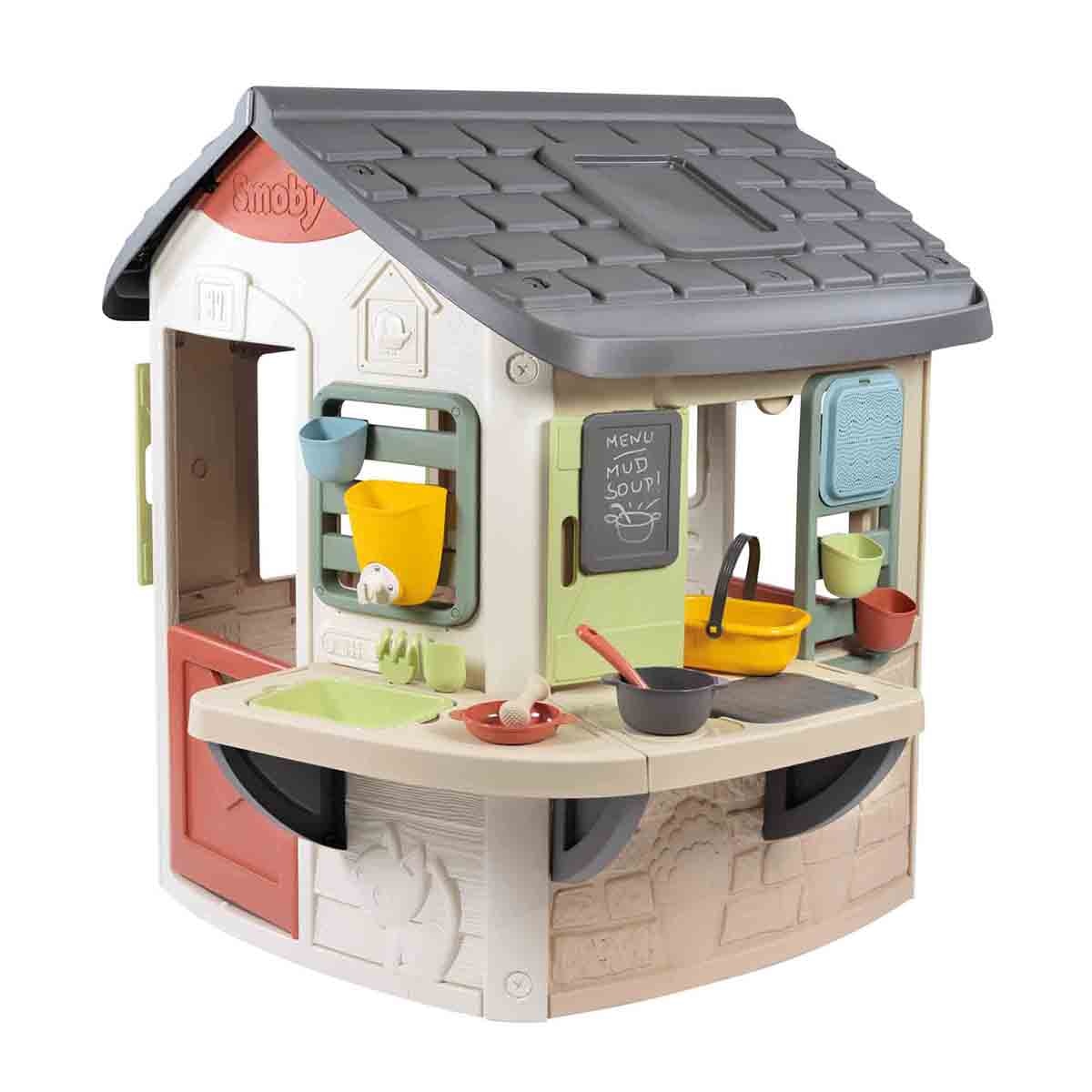 Imagen 0 de Casa de juego con cocina de barro con platos,cesta,depósito de agua de 1 litro Smoby Life