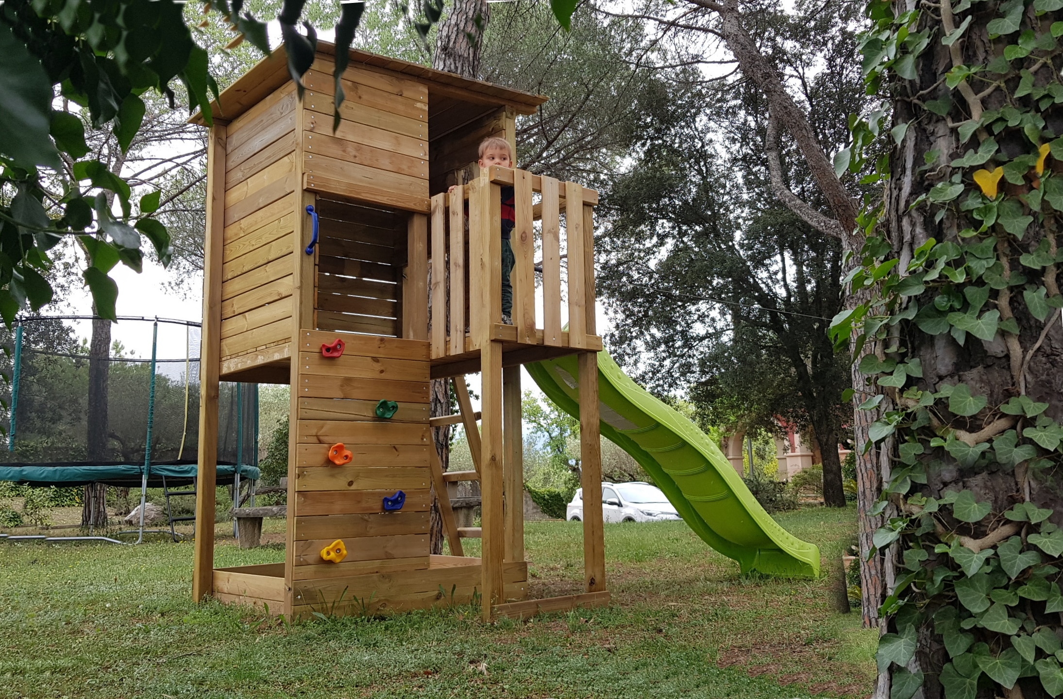 Parque infantil Masgames Taga L con pared de escalada 2