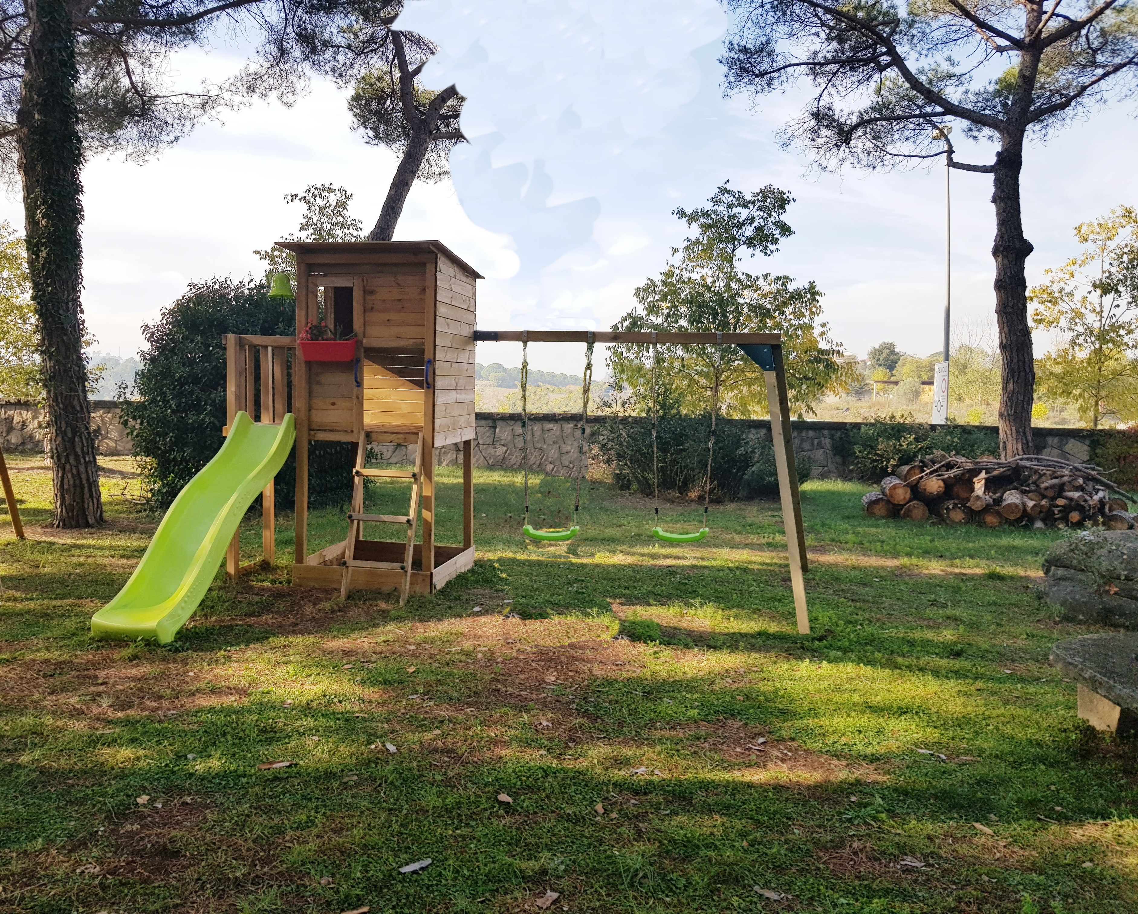 Parque infantil Masgames Taga L con columpio doble 2