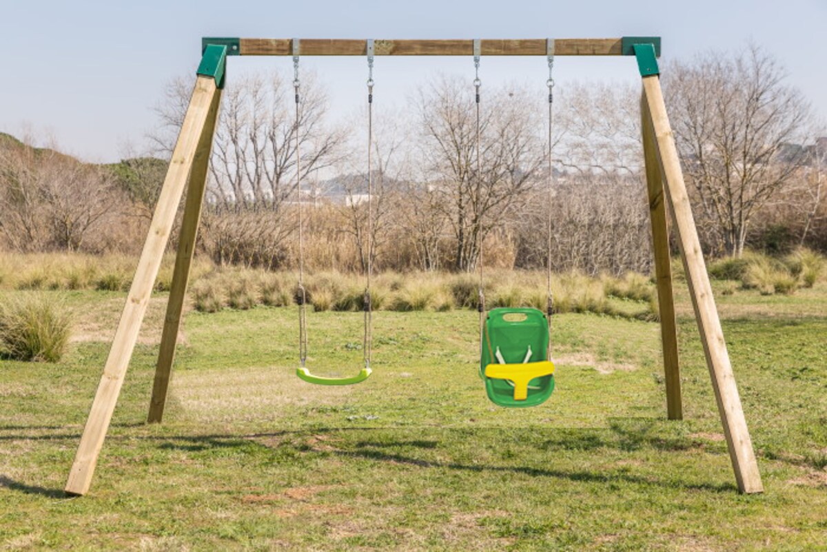 Columpio karai junior con asiento bebé Madera 2