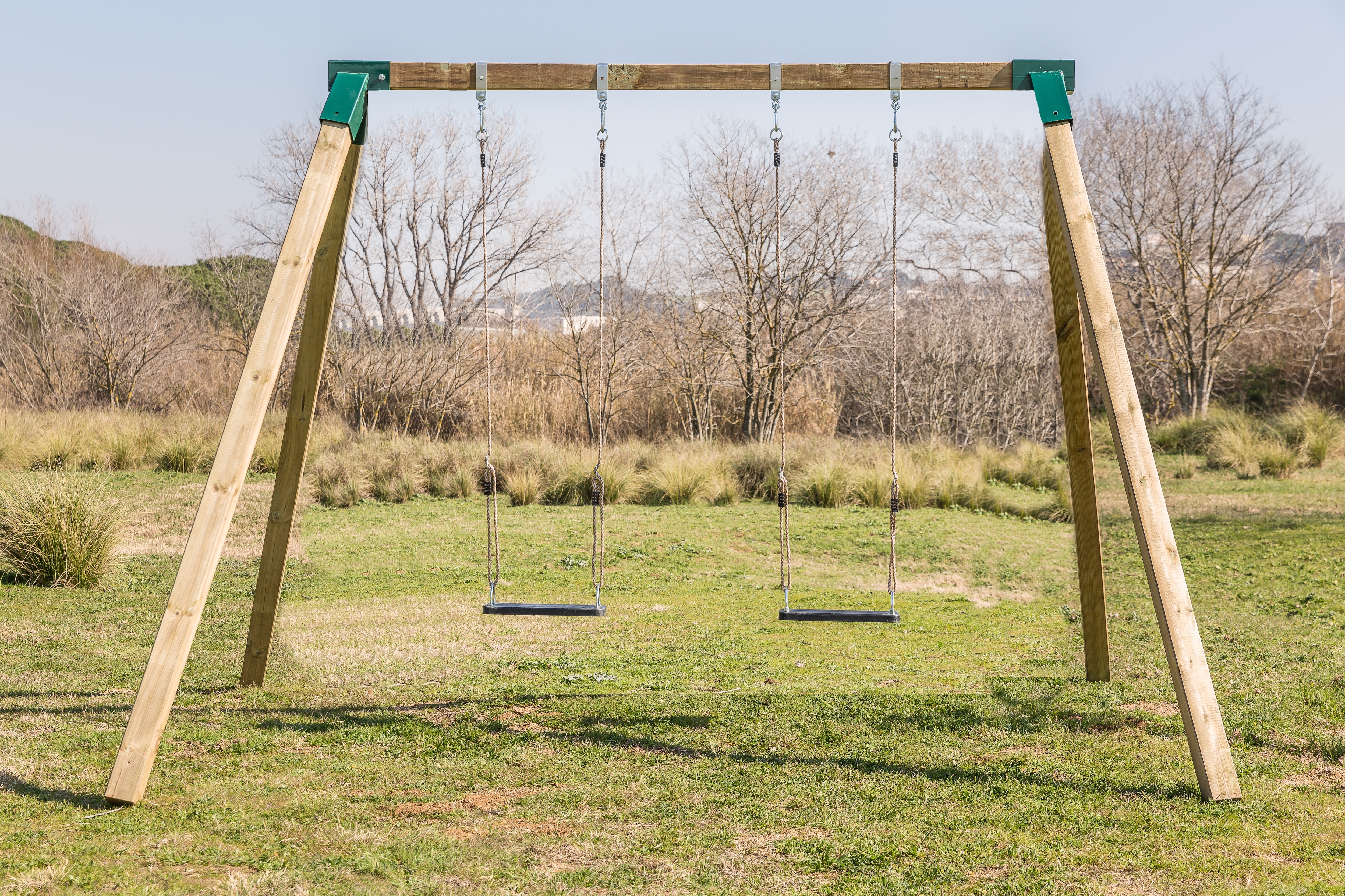 Columpio karai deluxe adultos cuerdas Madera 2