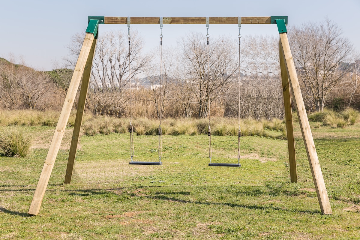 Columpio karai deluxe adultos cuerdas Madera 2