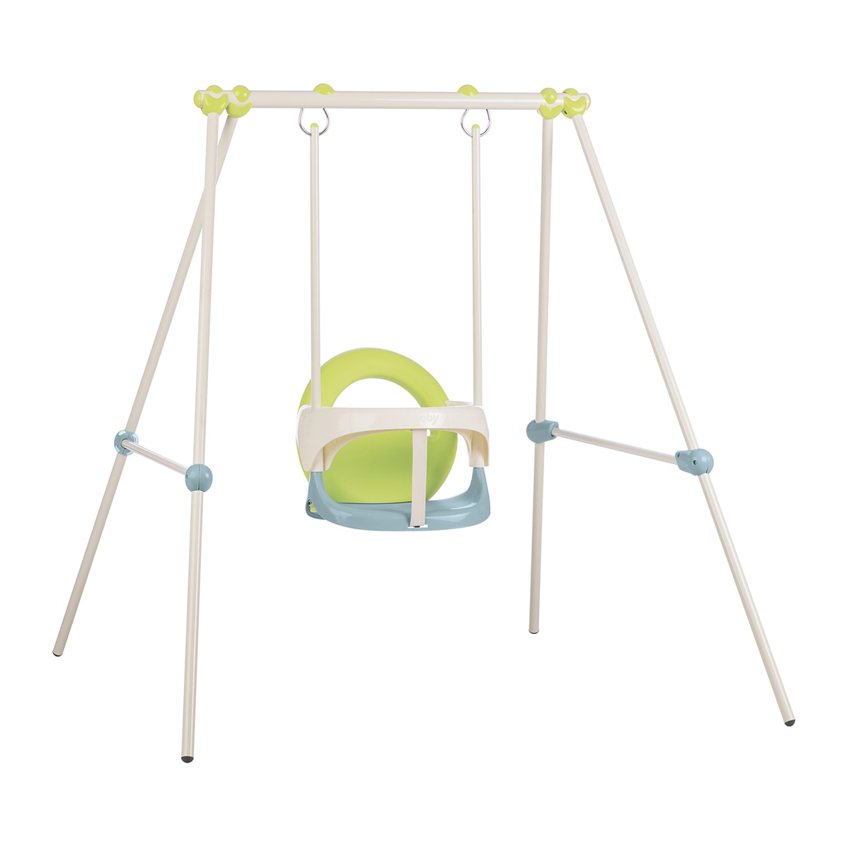 Smoby – Columpio Metal Baby Swing Columpio con altura de 118cm, estructura de metal, estructura sin soldaduras. Smoby Life.