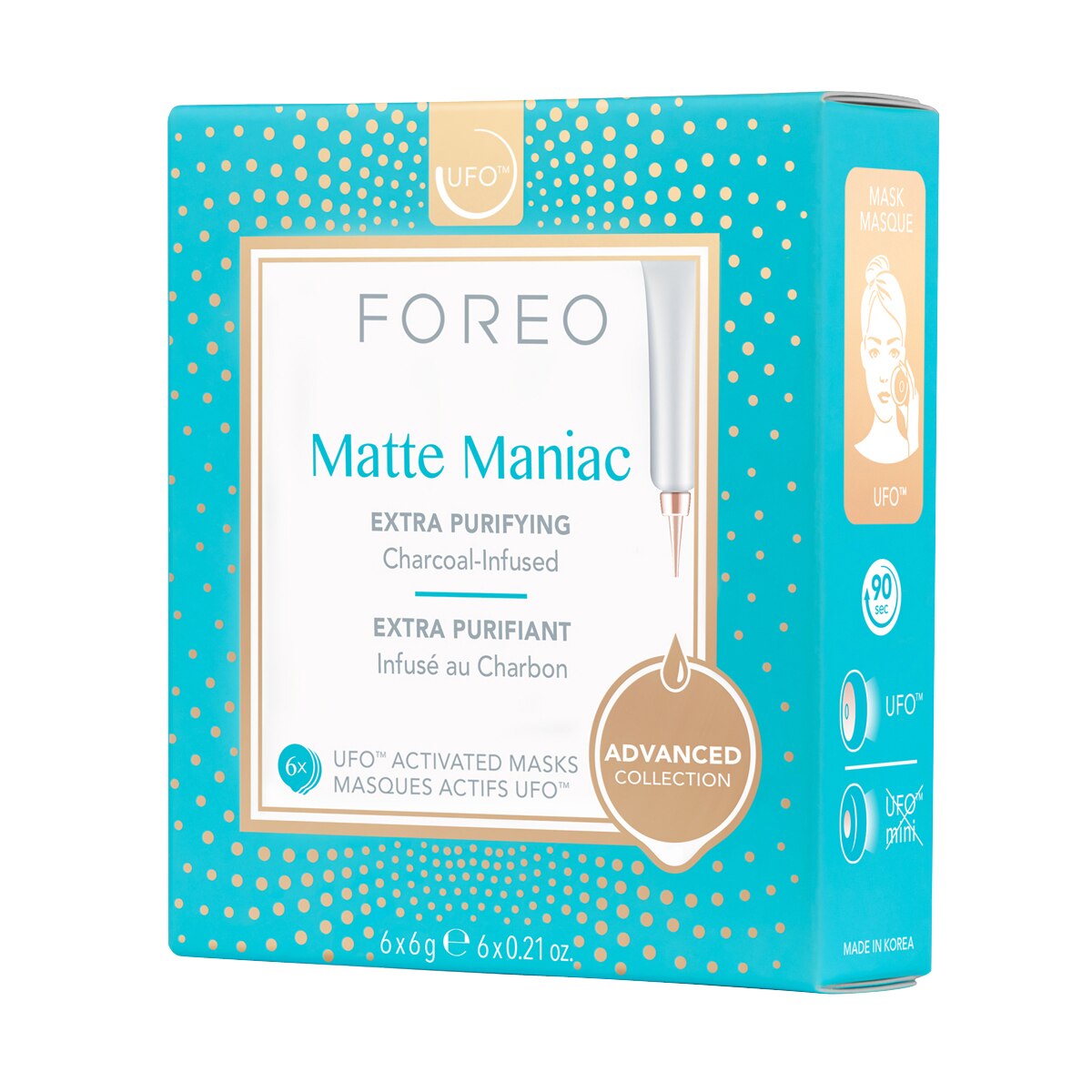 Matte Maniac - Mascarilla facial para piel grasa compatible con UFO FOREO 1