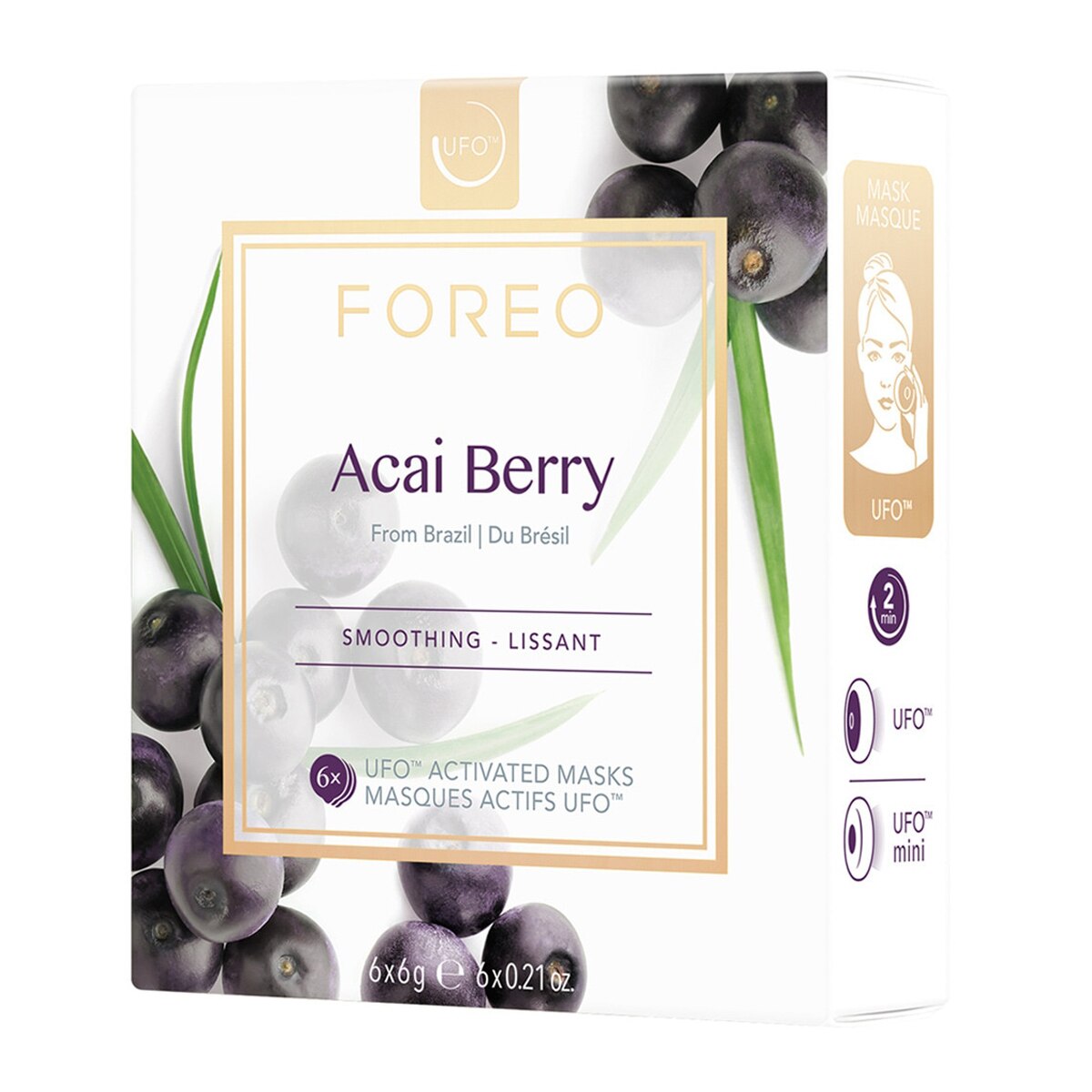 Mascarilla facial reafirmante para UFO y UFO mini Acai Berry FOREO 1