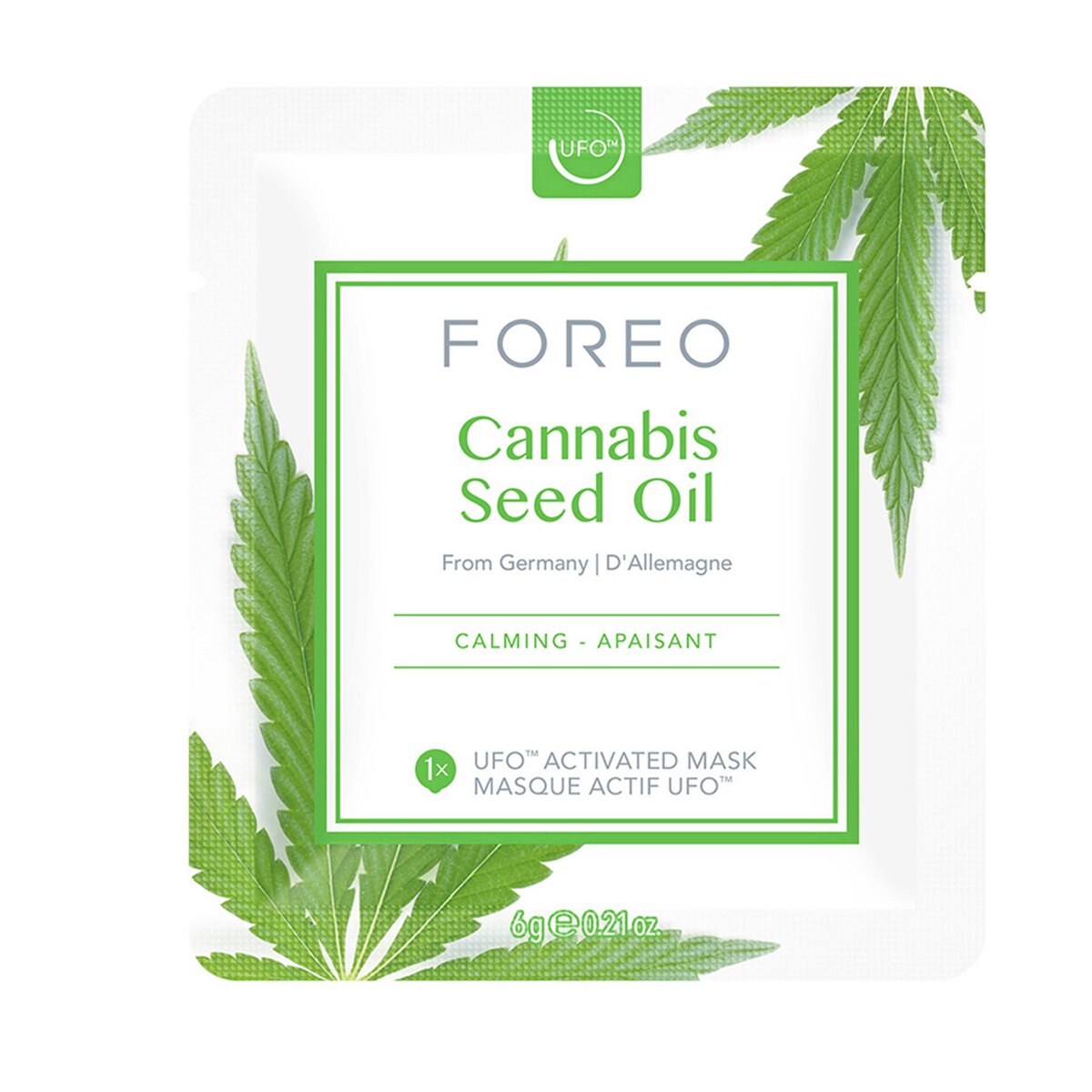 Mascarilla facial hidratante y calmante para UFO Cannabis Seed Oil FOREO 2