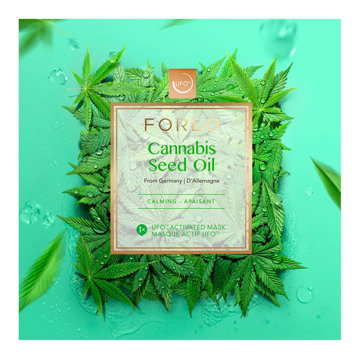 Mascarilla facial hidratante y calmante para UFO Cannabis Seed Oil FOREO 5