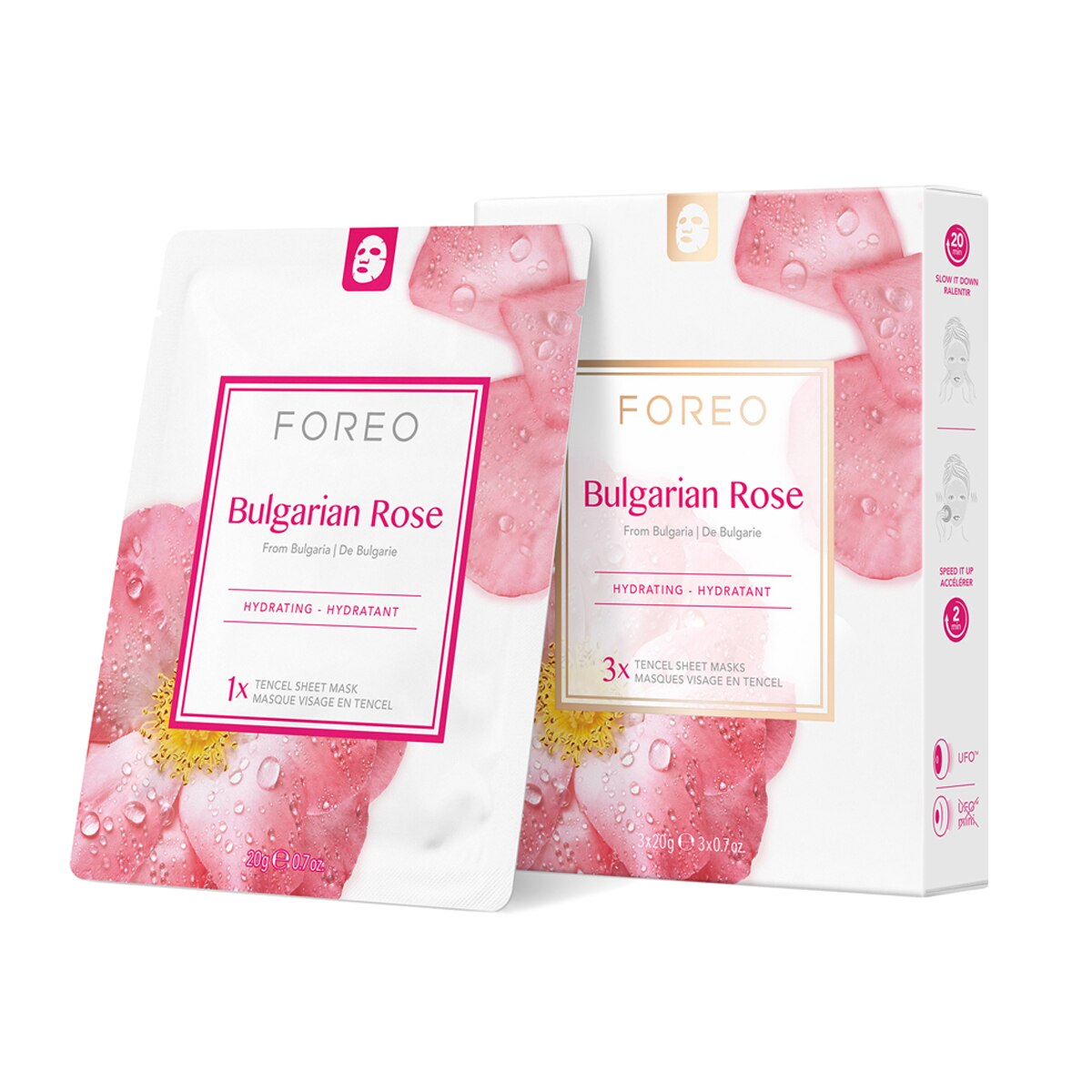 Mascarilla facial Bulgarian Rose para piel seca y apagada FOREO 20 g 2