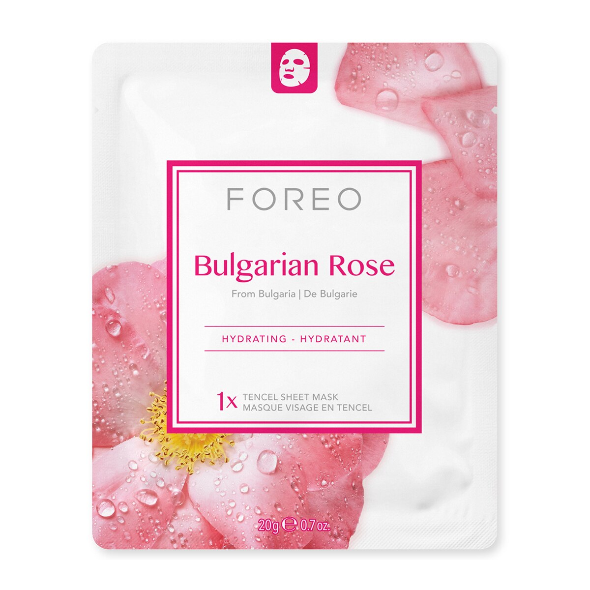 Mascarilla facial Bulgarian Rose para piel seca y apagada FOREO 20 g 4