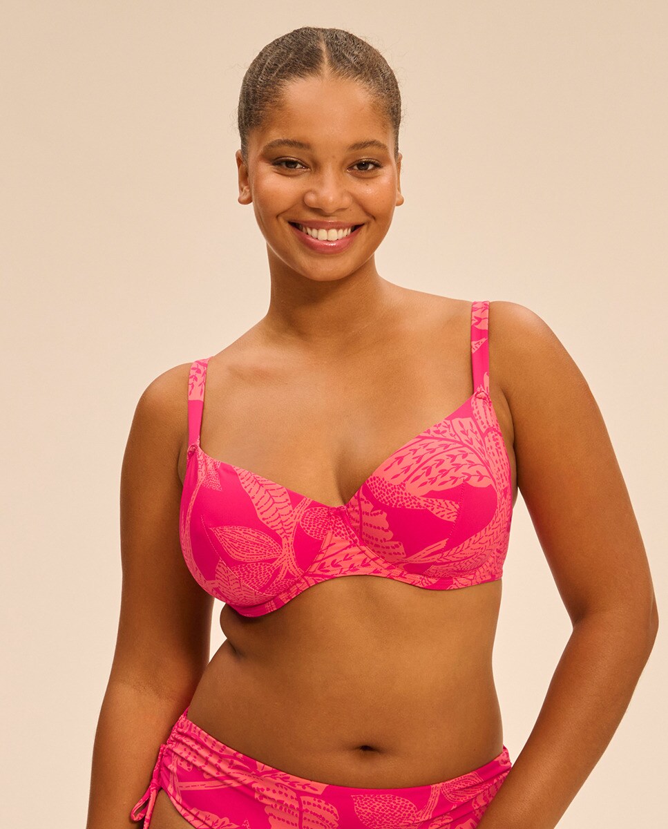 Top de Biquíni com Aro, Copa Completa Multicolor-1
