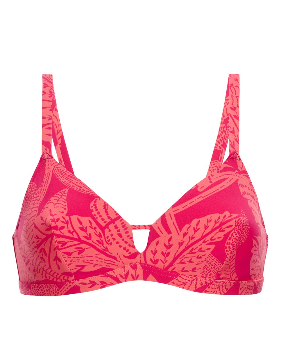 Top de Biquíni com Aros Ocultos e Forma Triangular Multicolor-4