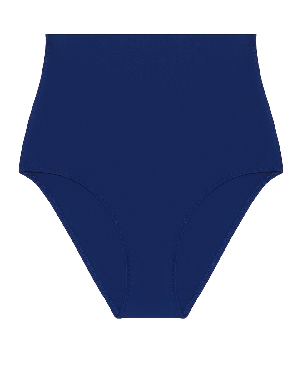 Cueca de Biquíni com Cintura Subida Azul-marinho-4