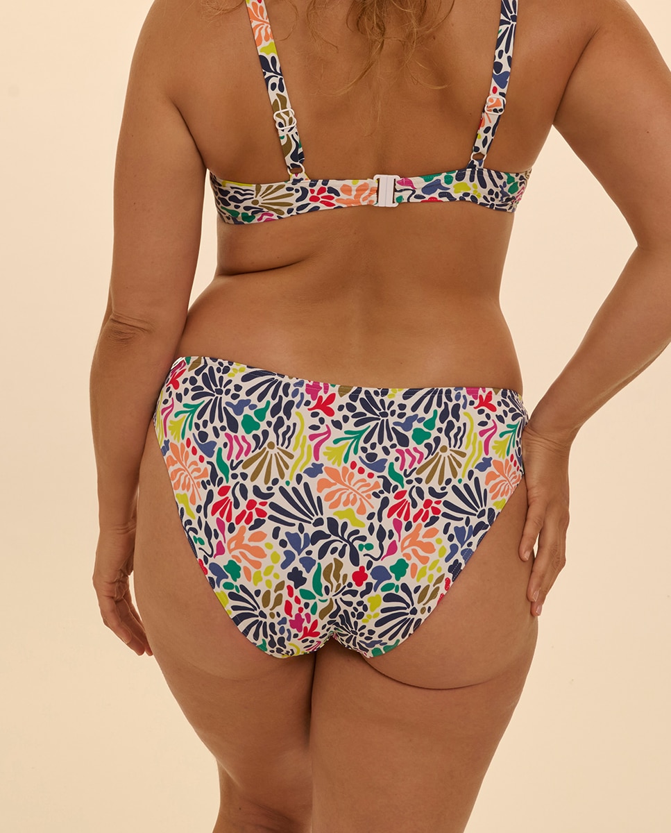 Cueca de Biquíni de Forma Clássica Multicolor-4