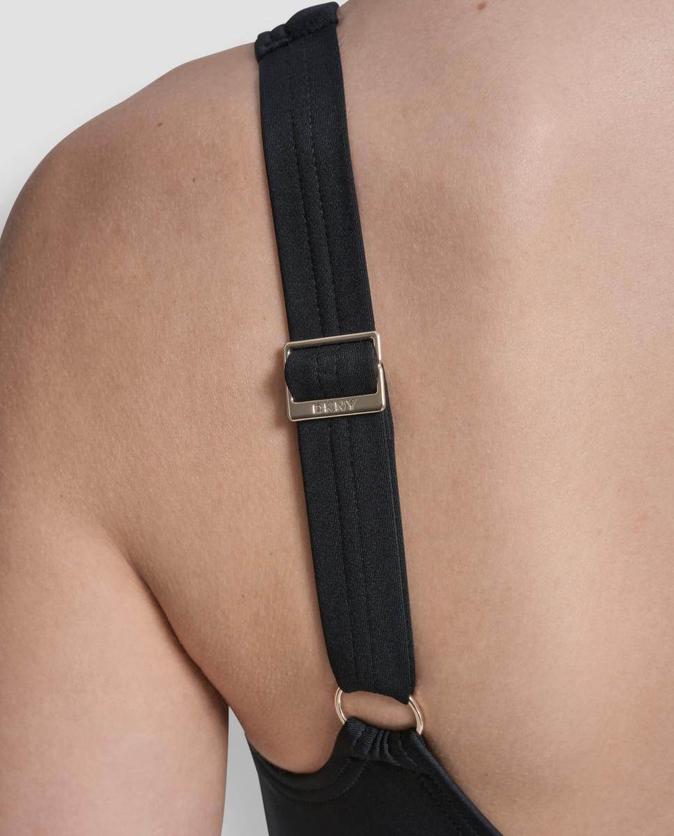 Fato de Banho Redutor Keyhole com Decote Cruzado Preto-6