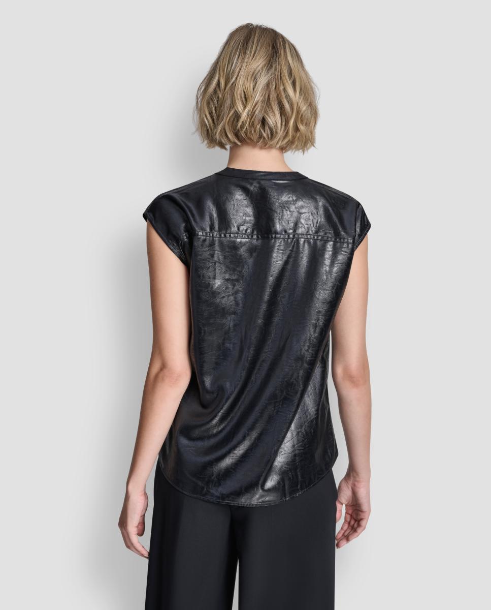 Blusa com Efeito de Polipele Preto-3