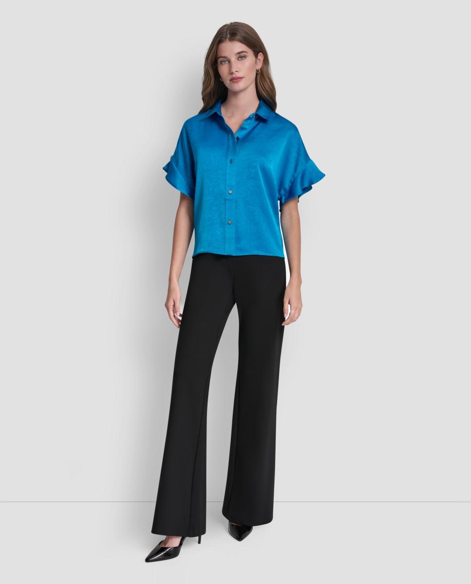 Blusa Fluida Azul-2