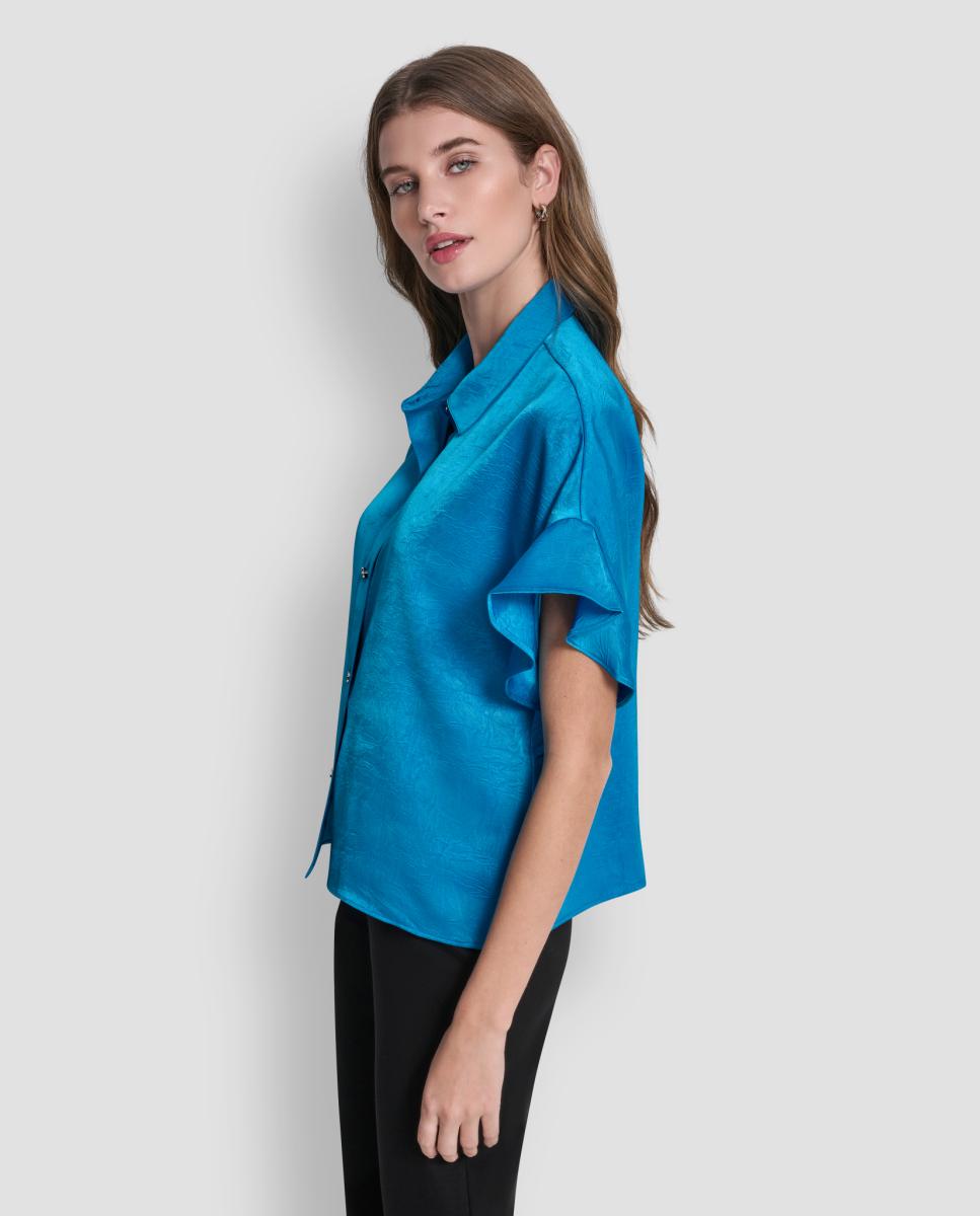 Blusa Fluida Azul-3