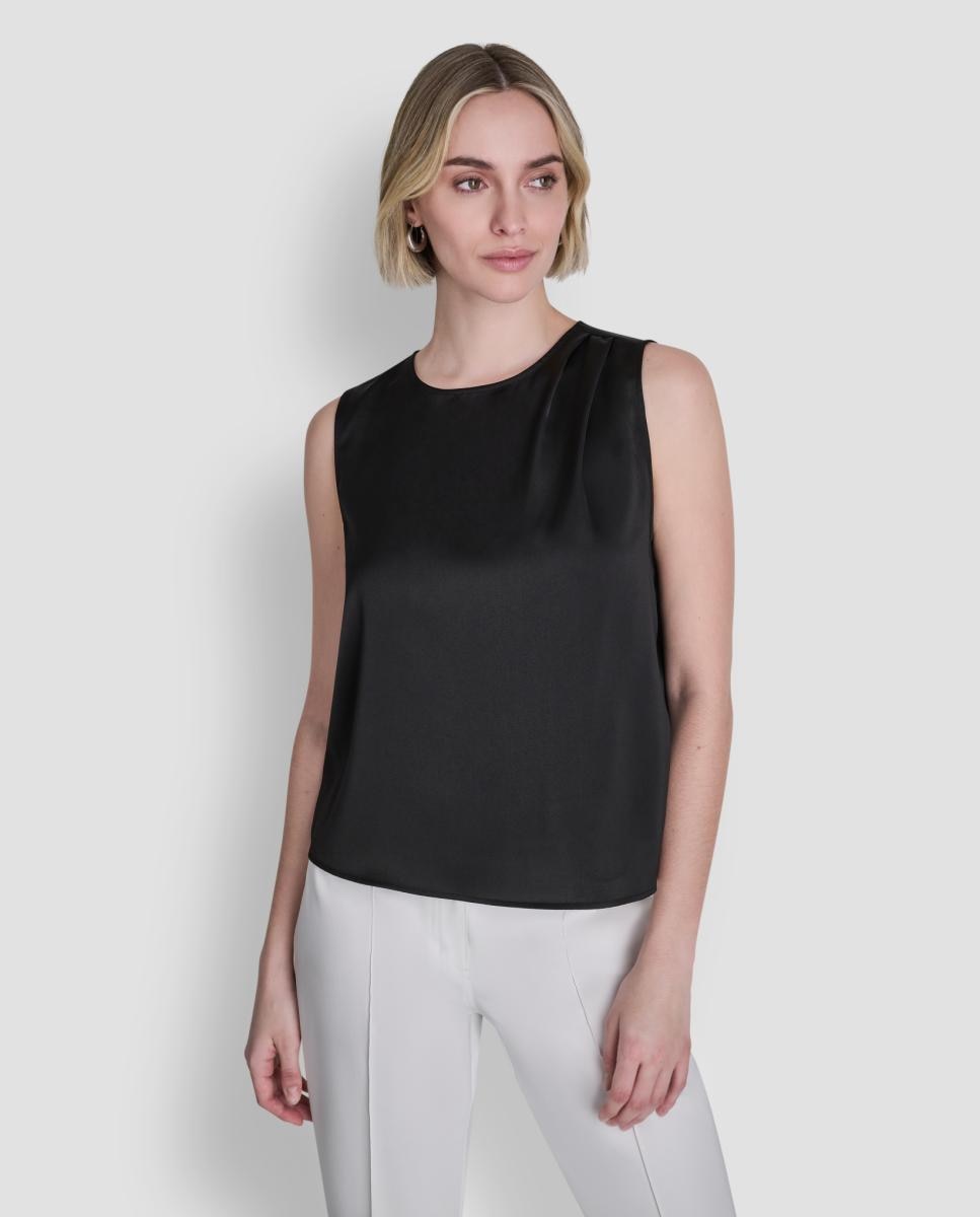 Blusa sem mangas Preto-1