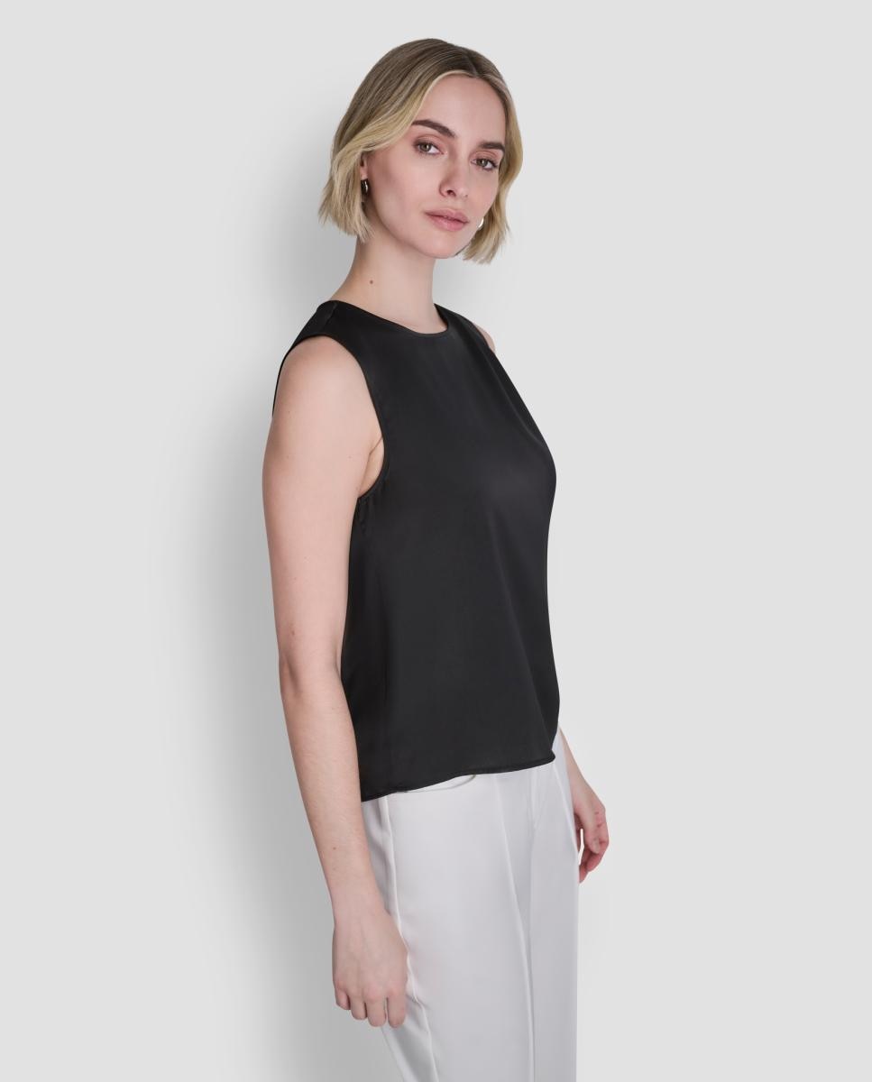 Blusa sem mangas Preto-2