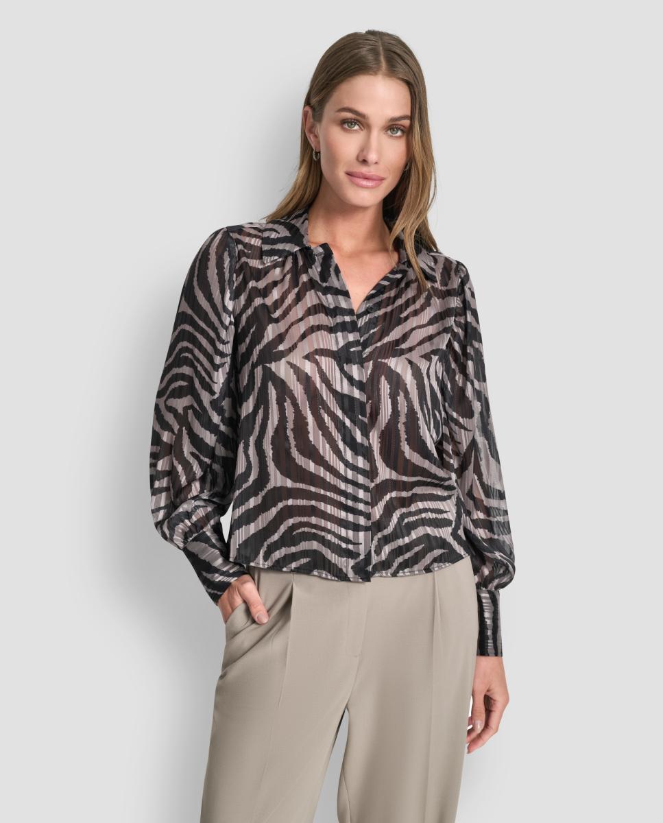 Imagem 0 de Blusa com Animal Print de Zebra