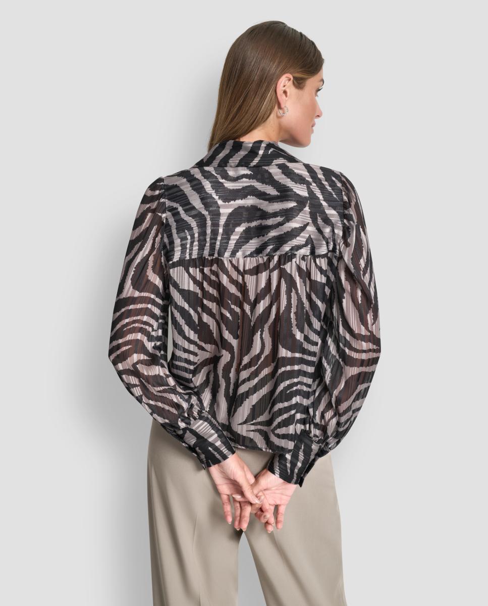 Blusa com Animal Print de Zebra Multicolor-4