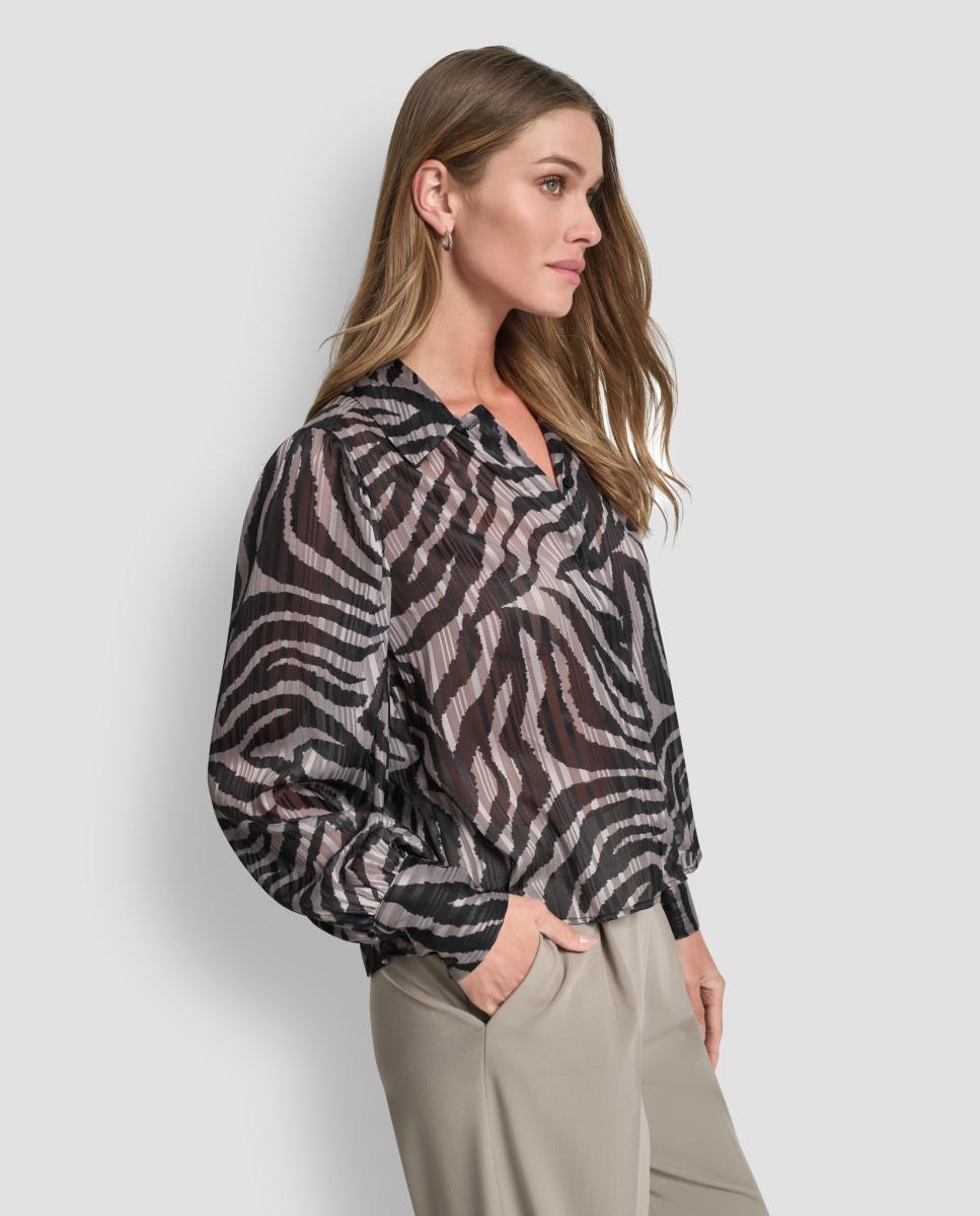 Blusa com Animal Print de Zebra Multicolor-5