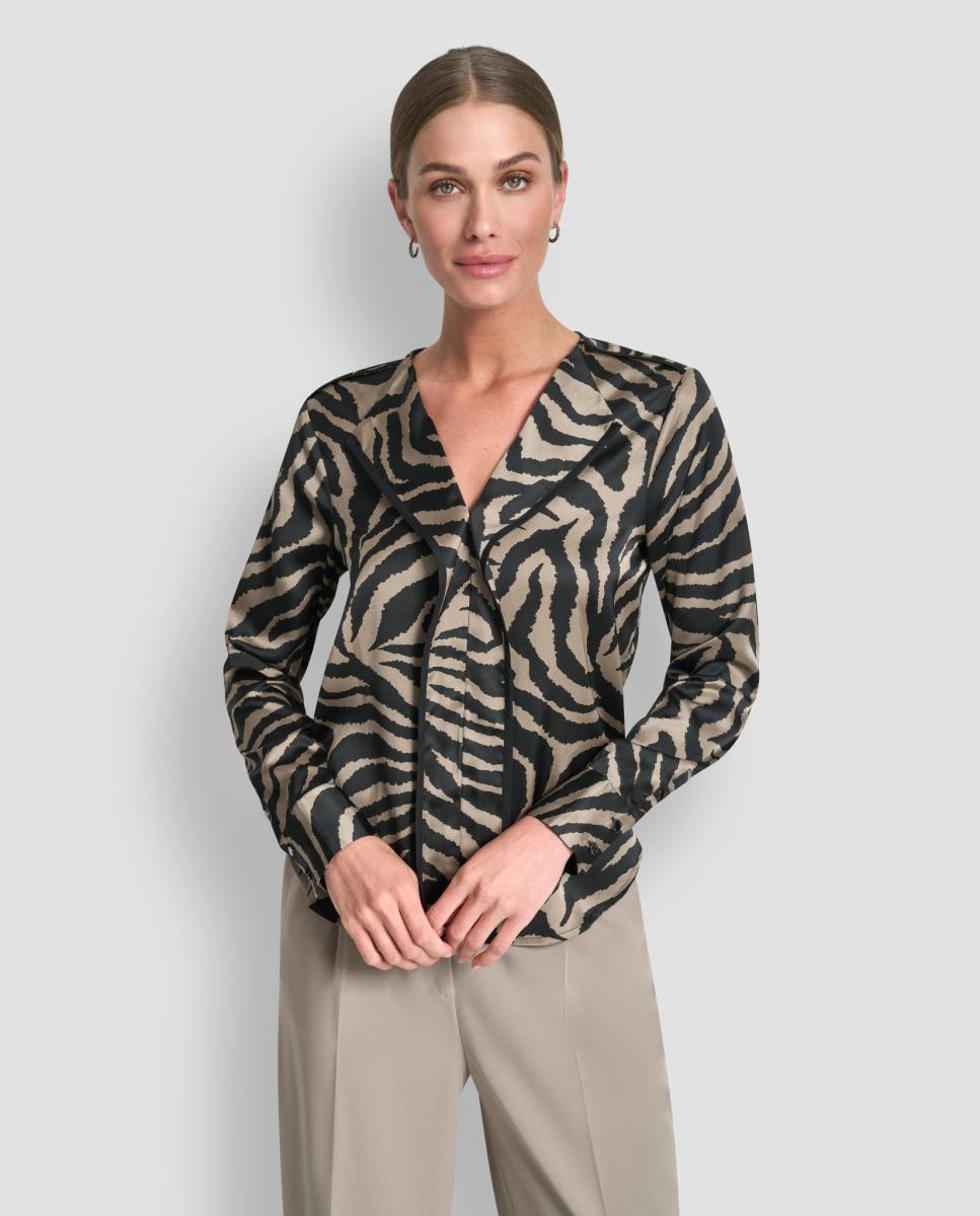 Imagem 0 de Blusa com Animal Print de Zebra